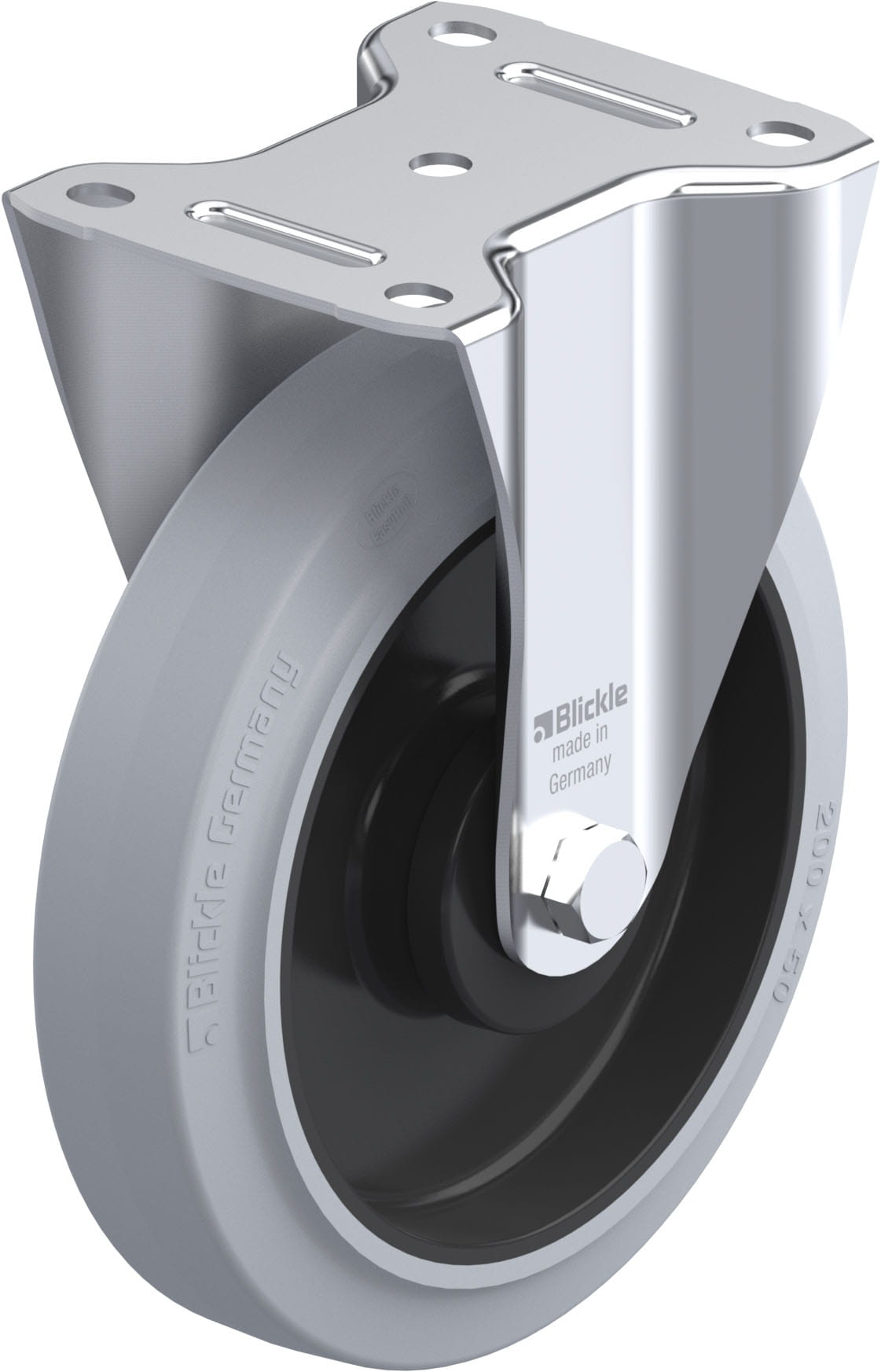 Bockrolle B-POEV 200KA-SG, Ø 200 mm, max. 400 kg, hochwertiges Polyamid 6