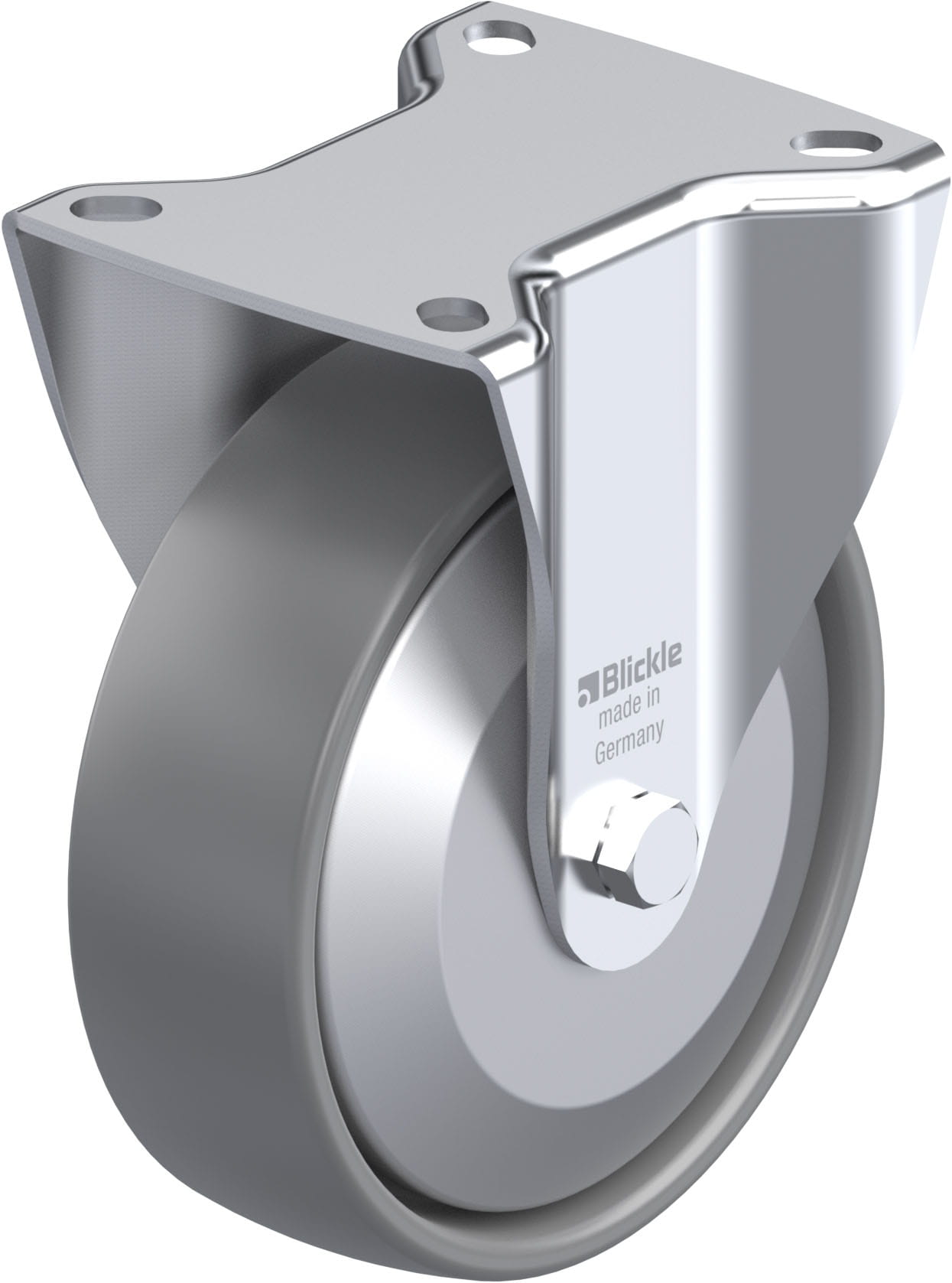 Bockrolle B-PO 125G-ELS-FA, Ø 125 mm, max. 250 kg, hochwertiges Polyamid 6