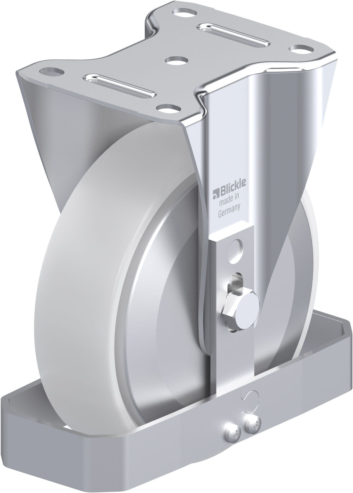 Bockrolle B-PO 175K-FA-FS, Ø 175 mm, max. 400 kg, hochwertiges Polyamid 6
