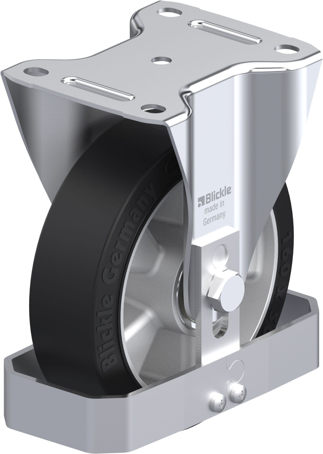 Bockrolle B-ALEV 160K-FS, Ø 160 mm, max. 400 kg, Aluminium-Druckguss