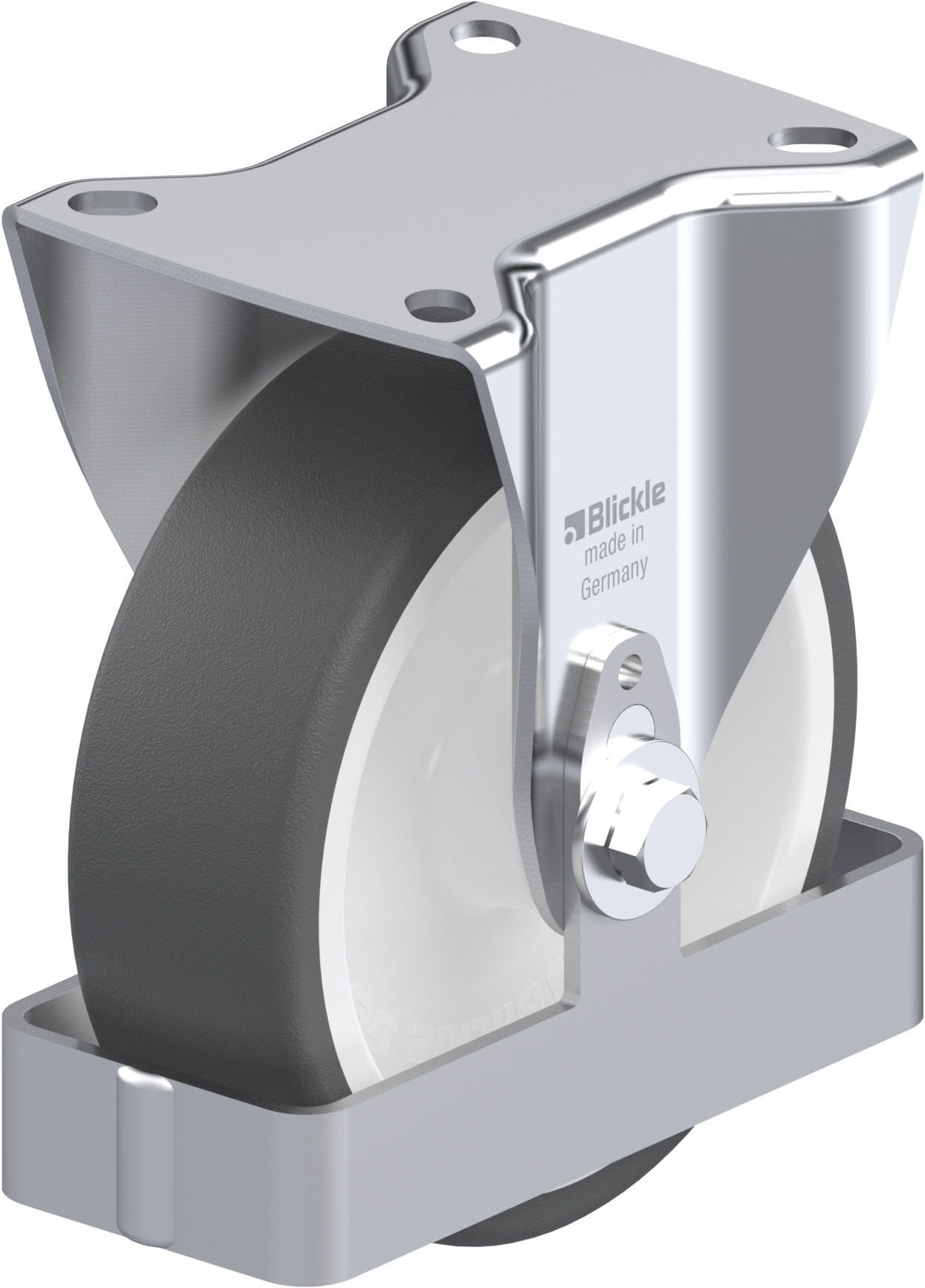 Bockrolle B-POTH 125G-FS, Ø 125 mm, max. 250 kg, hochwertiges Polyamid 6