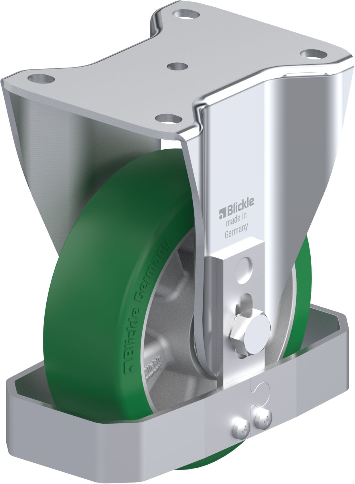 Bockrolle BH-ALST 150K-FS, Ø 150 mm, max. 500 kg, Aluminium-Druckguss