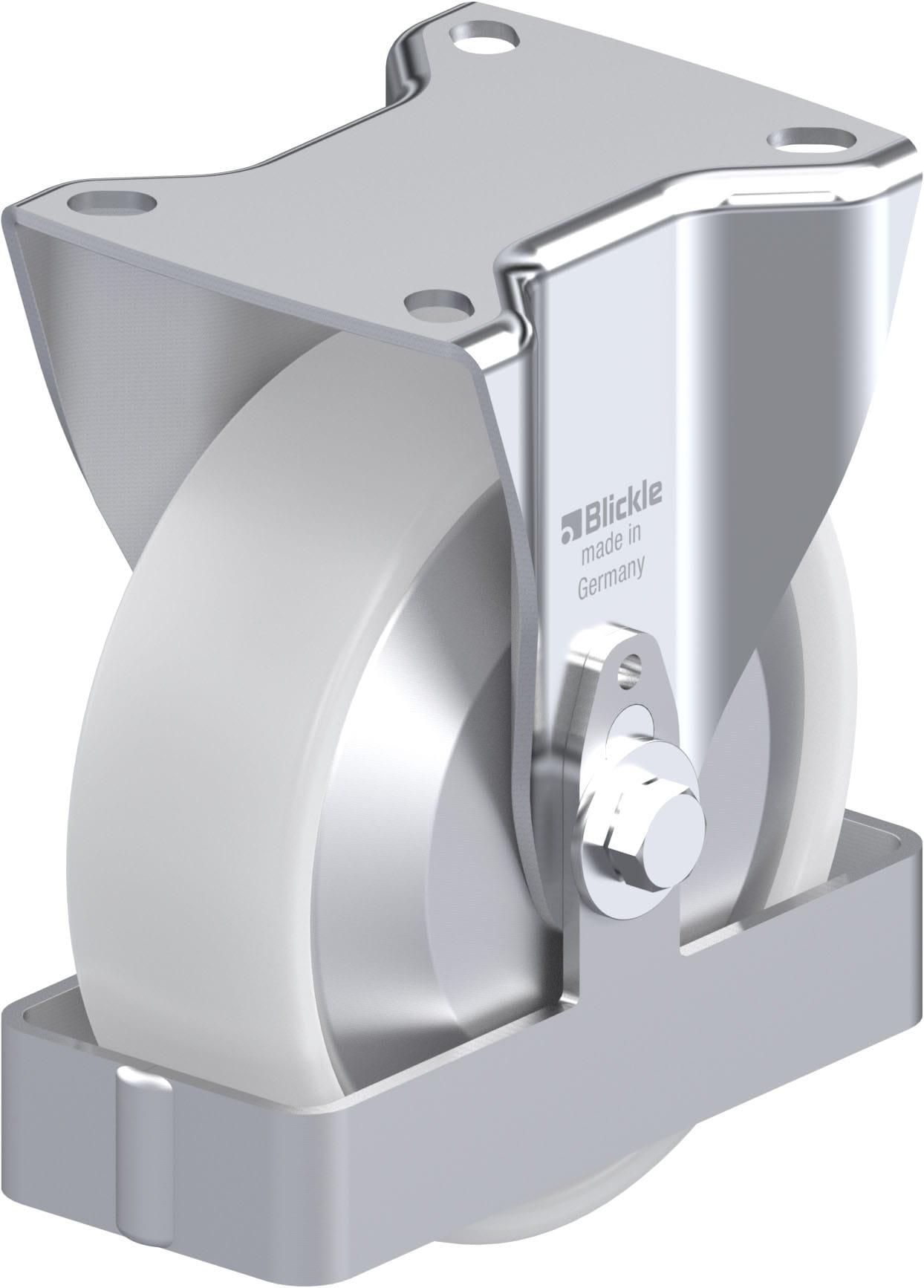 Bockrolle B-PO 125XR-FA-FS, Ø 125 mm, max. 250 kg, hochwertiges Polyamid 6