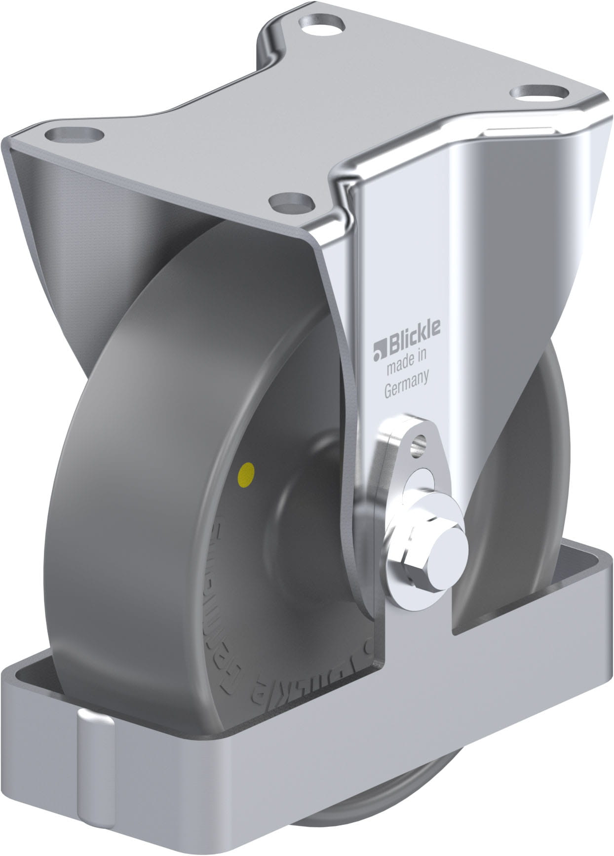 Bockrolle B-PO 125G-ELS-FS, Ø 125 mm, max. 250 kg, hochwertiges Polyamid 6