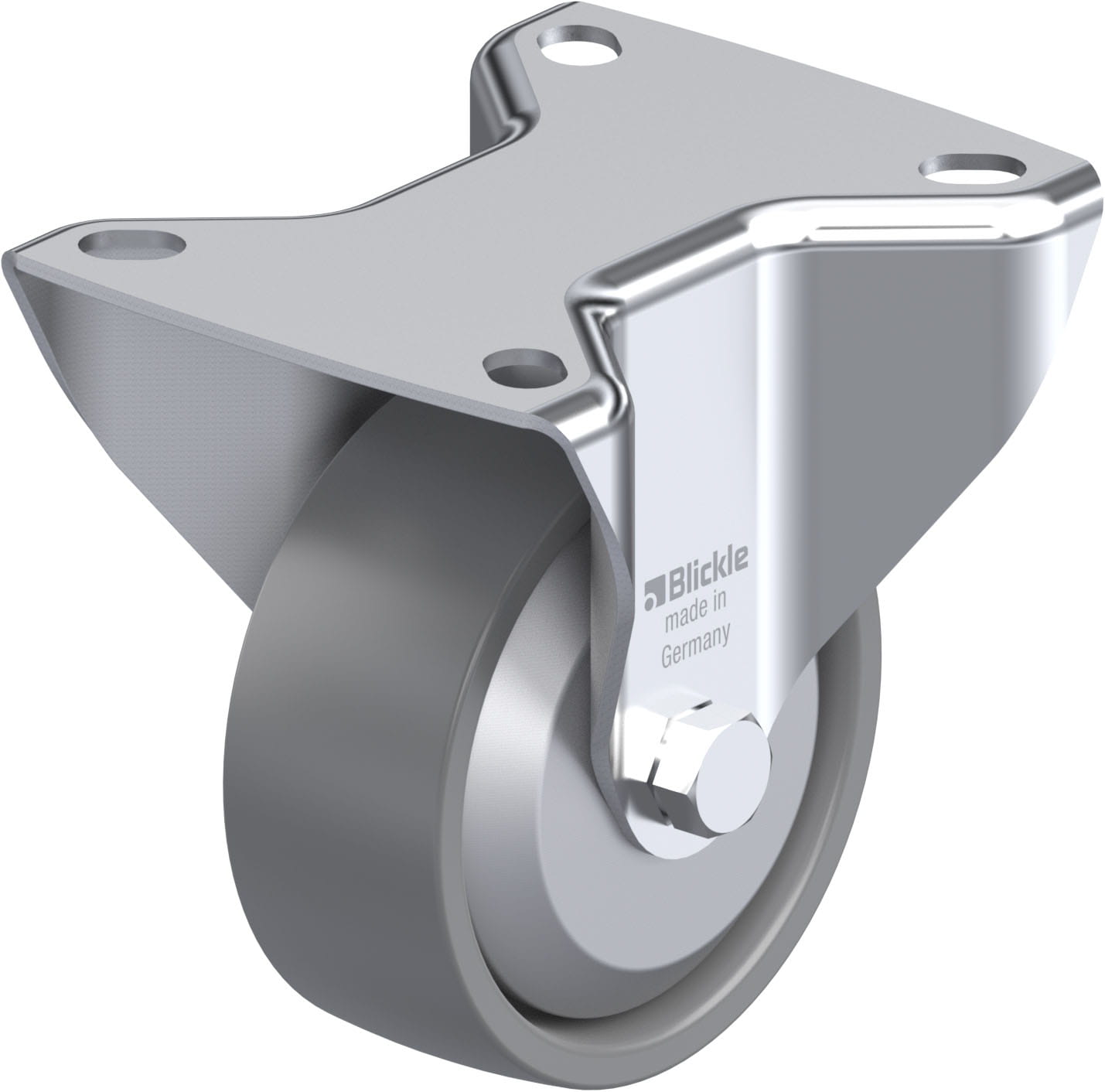 Bockrolle B-PO 80KA-ELS-FA, Ø 80 mm, max. 220 kg, hochwertiges Polyamid 6