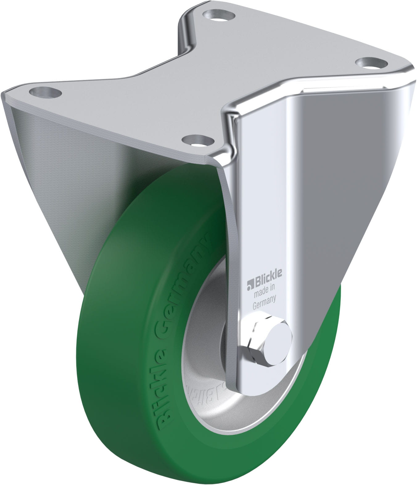 Bockrolle BH-ALST 125K-3, Ø 125 mm, max. 370 kg, Aluminium-Druckguss