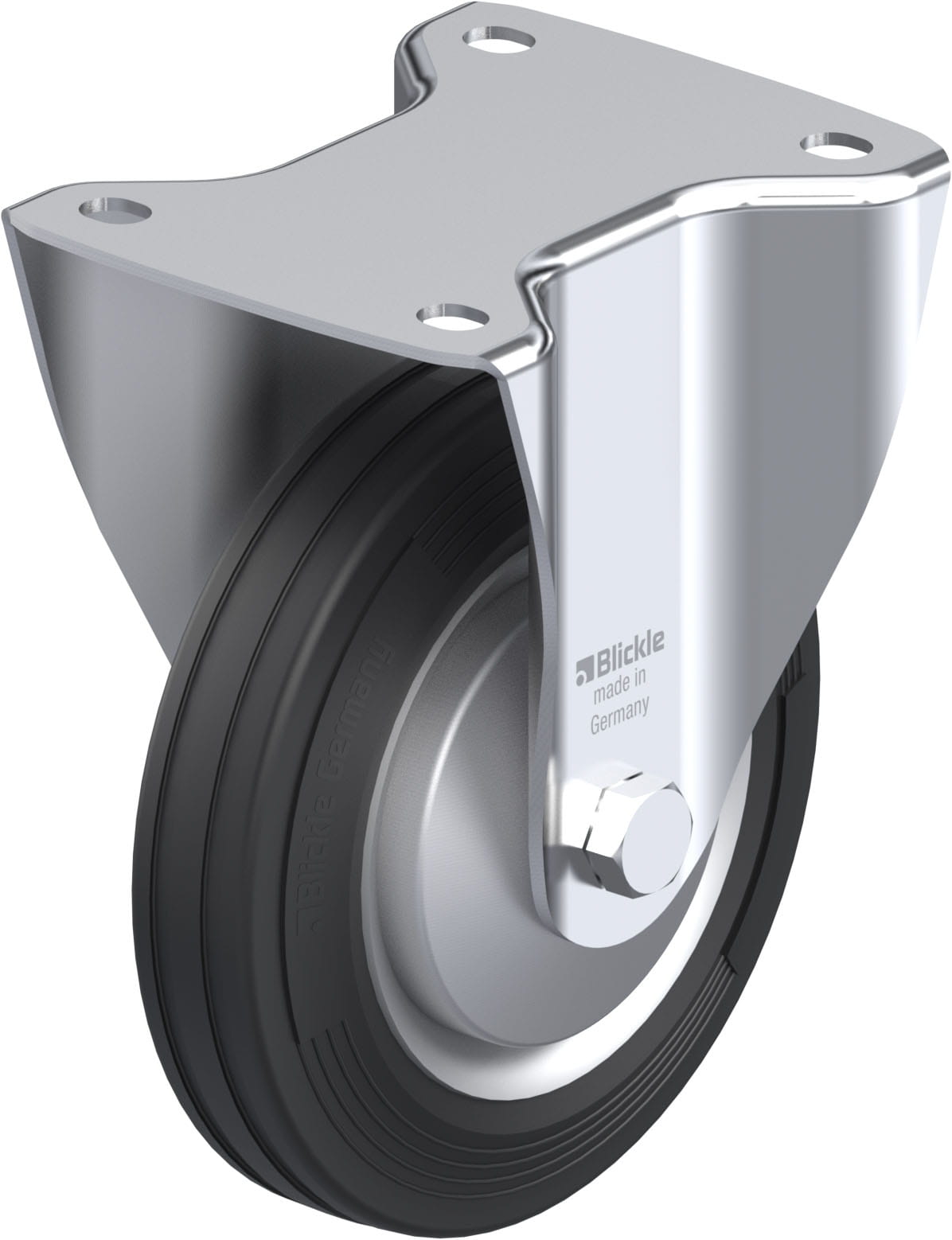 Bockrolle B-VE 160R-FA, Ø 160 mm, max. 135 kg, Stahlblech