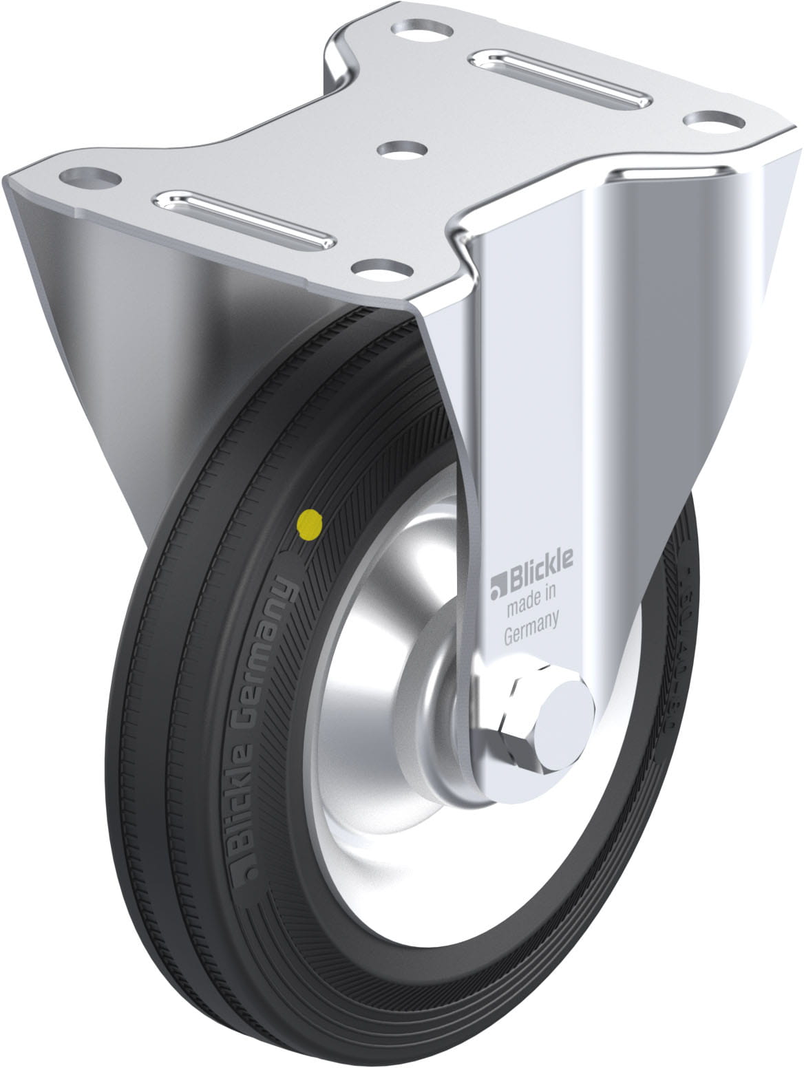 Bockrolle B-V 162R-EL, Ø 160 mm, max. 135 kg, Stahlblech