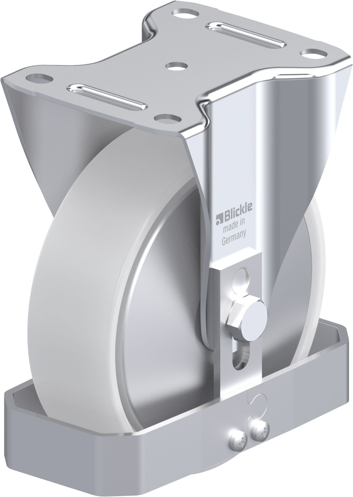 Bockrolle B-PO 160G-FA-FS, Ø 160 mm, max. 400 kg, hochwertiges Polyamid 6