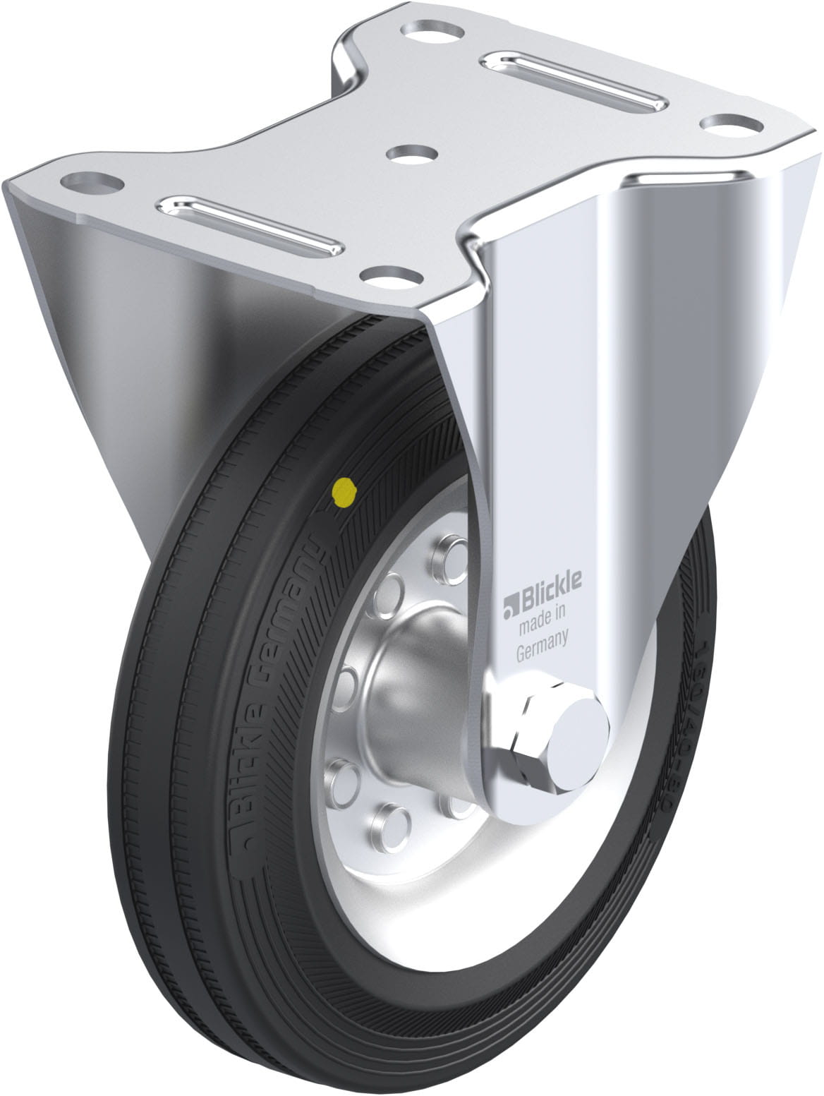 Bockrolle B-VE 160R-EL, Ø 160 mm, max. 135 kg, Stahlblech