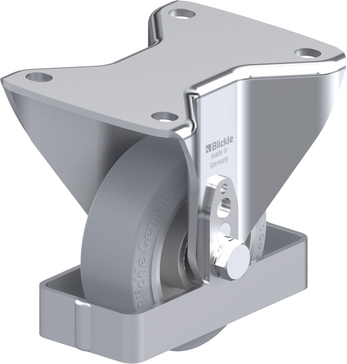 Bockrolle BH-ALEV 100K-3-SG-FS, Ø 100 mm, max. 200 kg, Aluminium-Druckguss