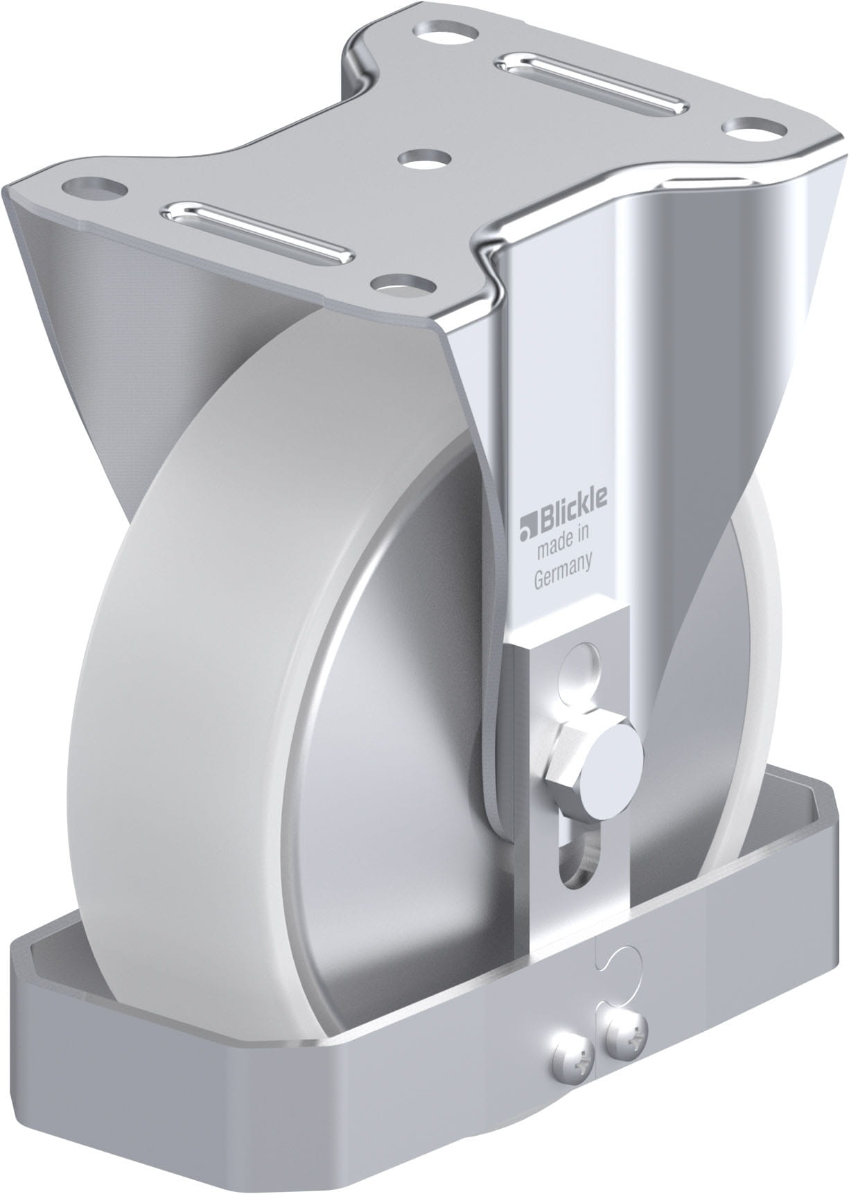 Bockrolle B-PO 160XR-FA-FS, Ø 160 mm, max. 400 kg, hochwertiges Polyamid 6