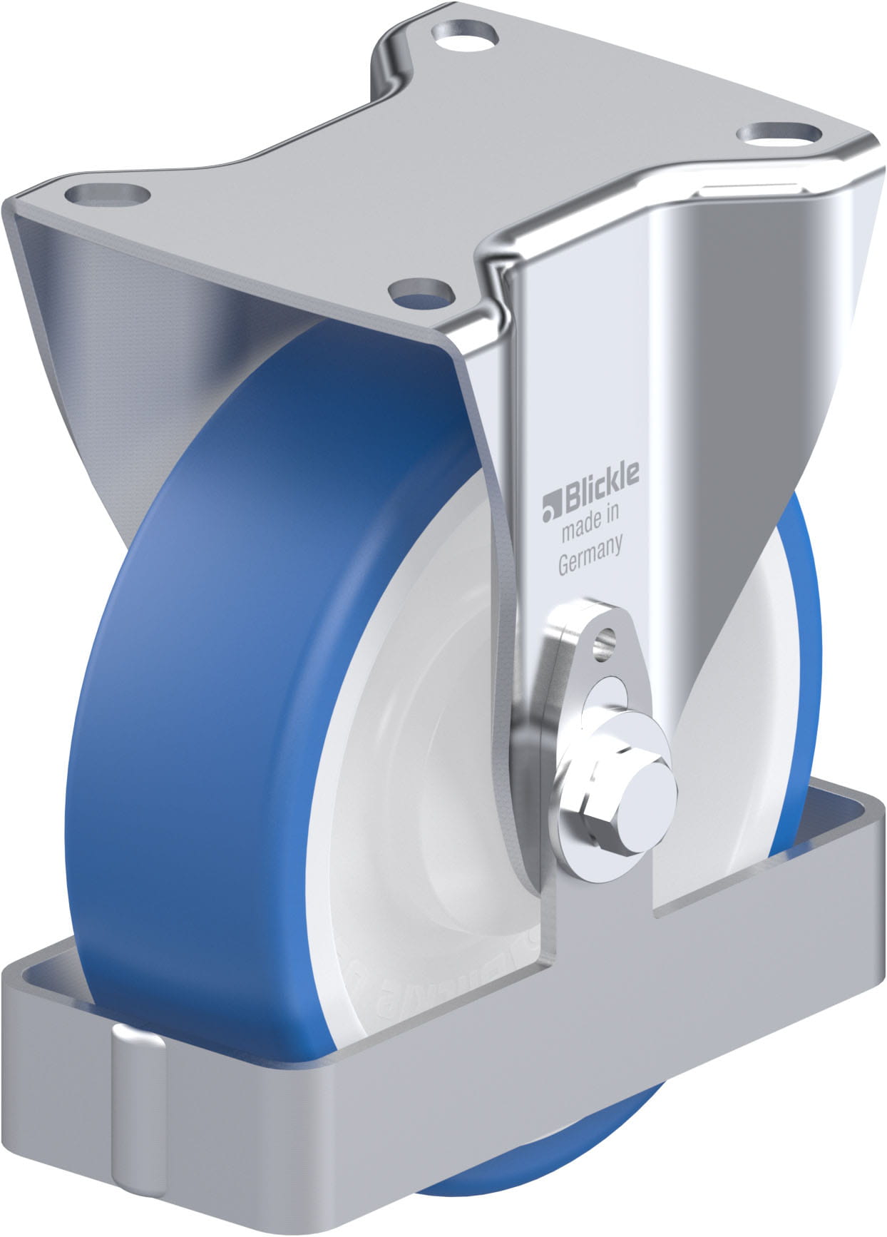 Bockrolle B-POTHS 125KA-FS, Ø 125 mm, max. 250 kg, hochwertiges Polyamid 6