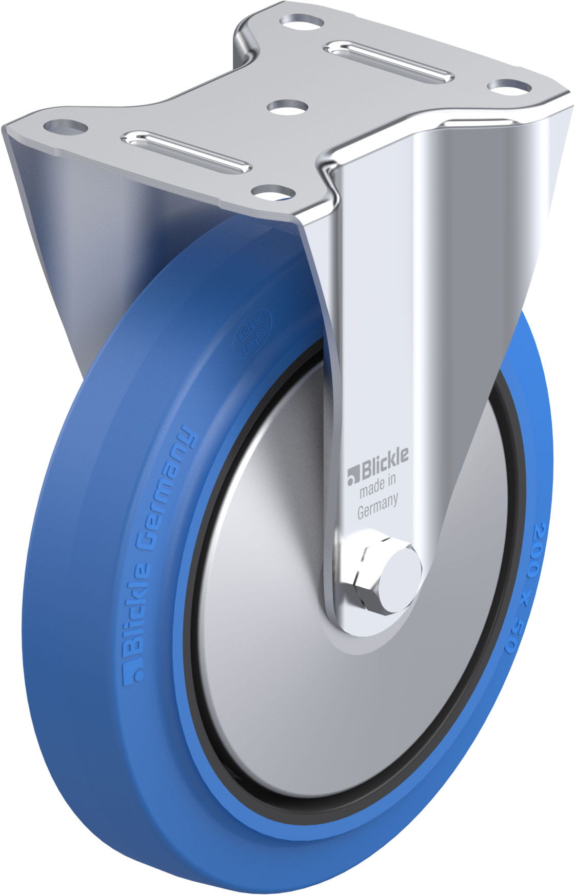 Bockrolle B-POEV 200KAD-SB-FA, Ø 200 mm, max. 400 kg, hochwertiges Polyamid 6
