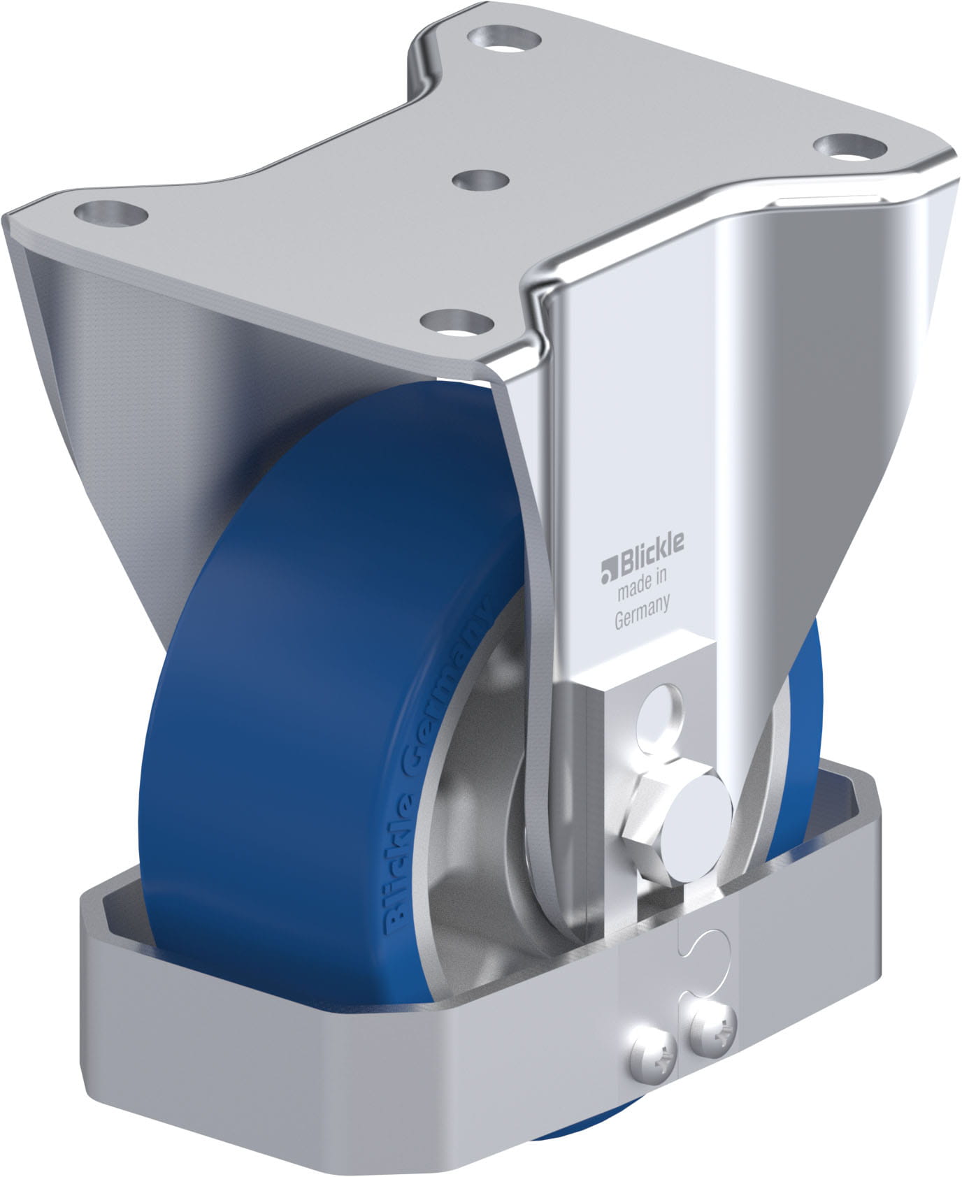 Bockrolle BH-ALBS 127K-FS, Ø 125 mm, max. 450 kg, Aluminium-Druckguss