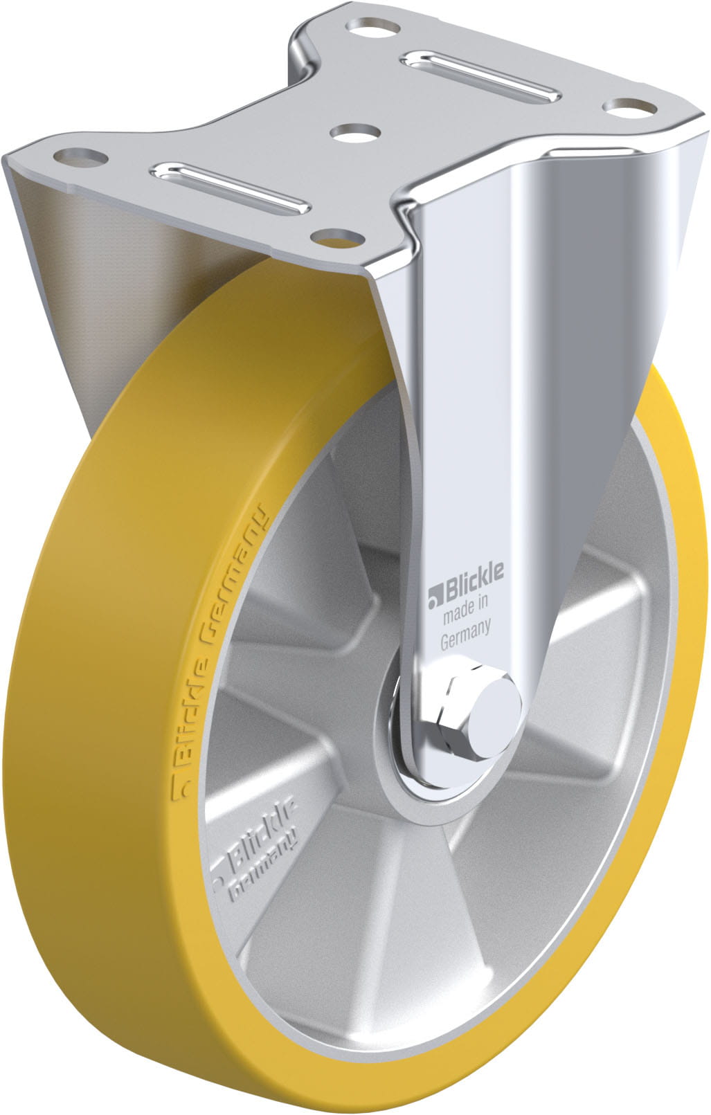 Bockrolle B-ALTH 200K, Ø 200 mm, max. 400 kg, Aluminium-Druckguss