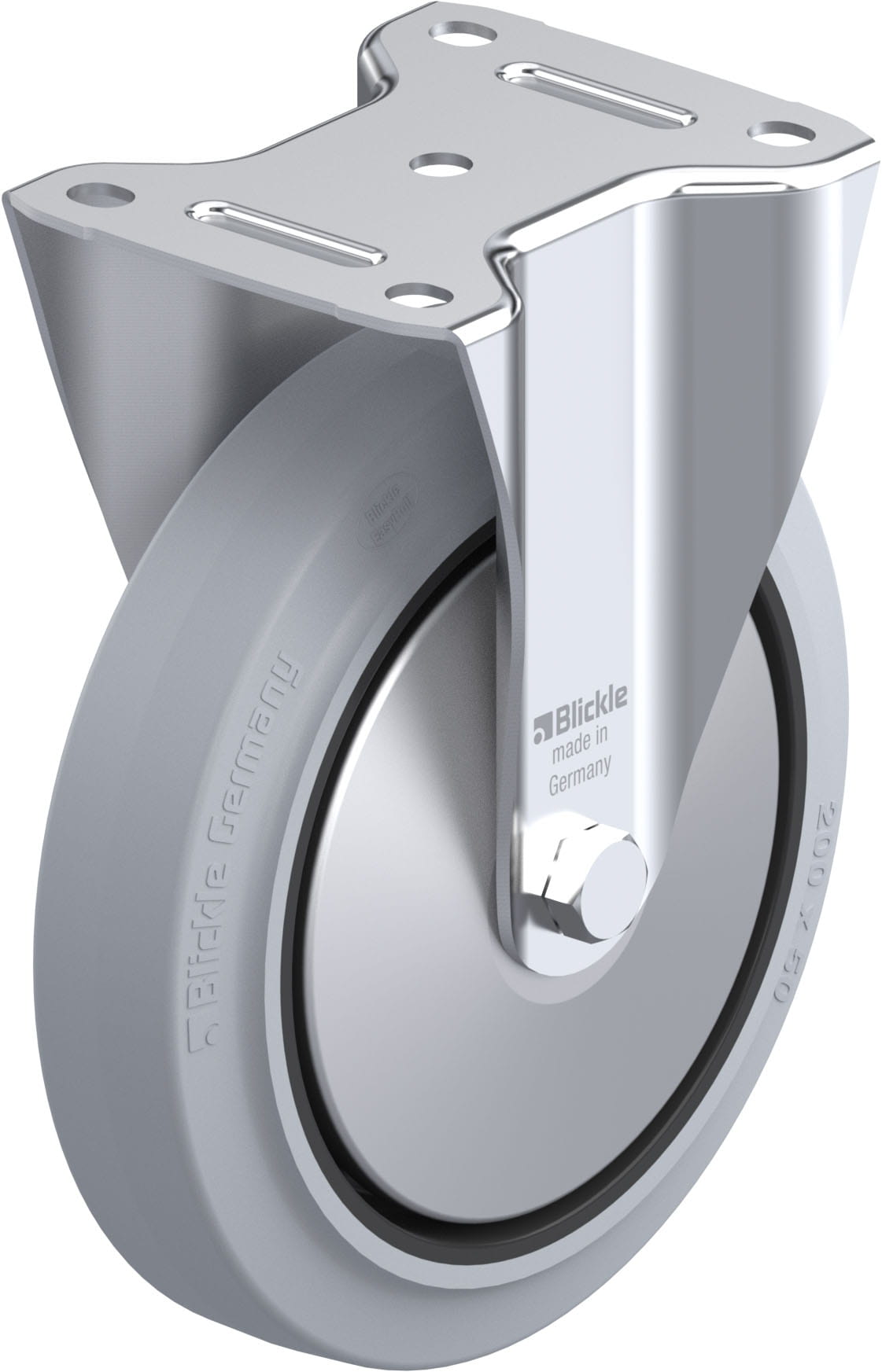 Bockrolle B-POEV 200KA-SG-FA, Ø 200 mm, max. 400 kg, hochwertiges Polyamid 6