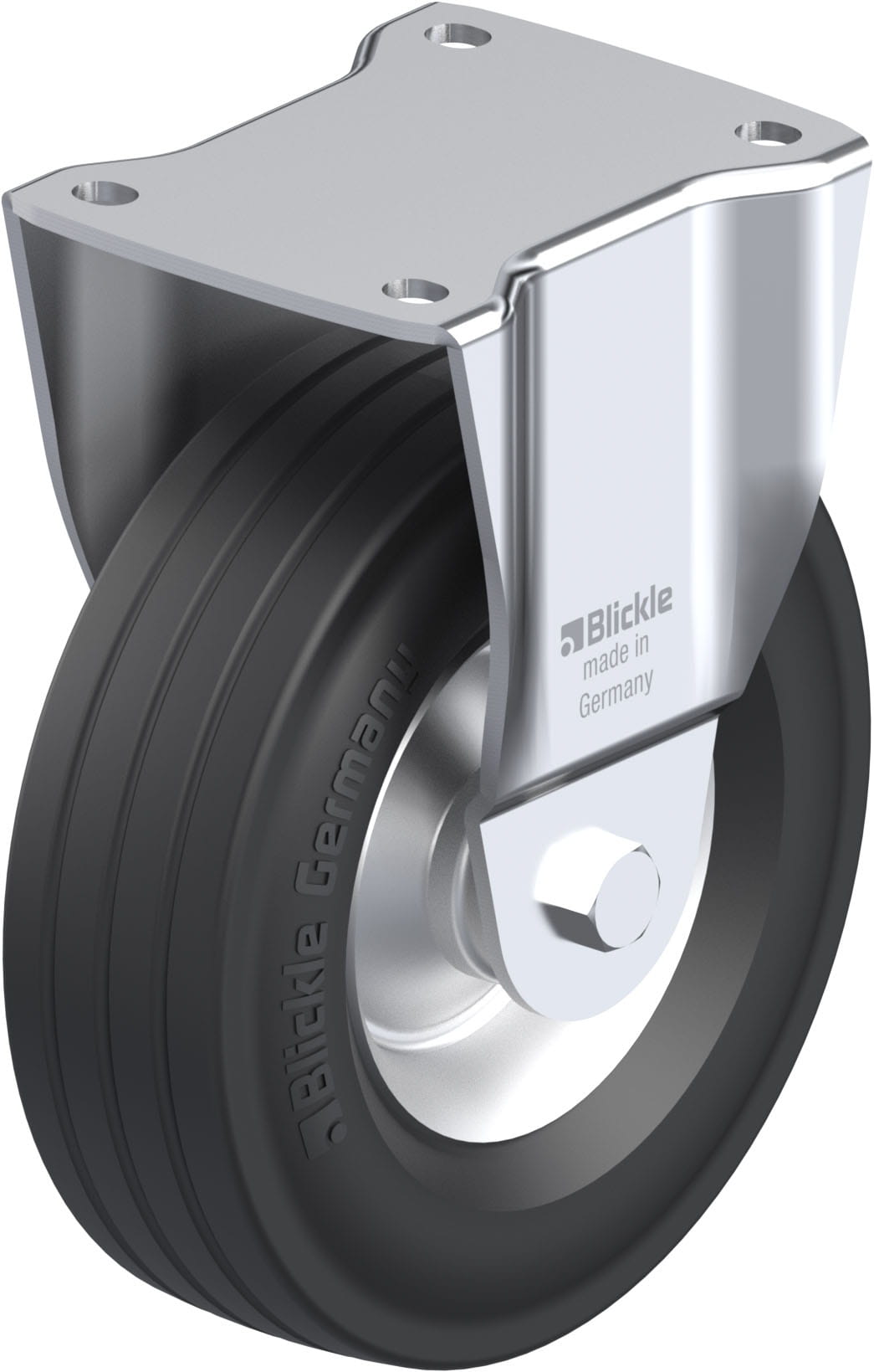 Bockrolle B-V 205R, Ø 200 mm, max. 225 kg, Stahlblech