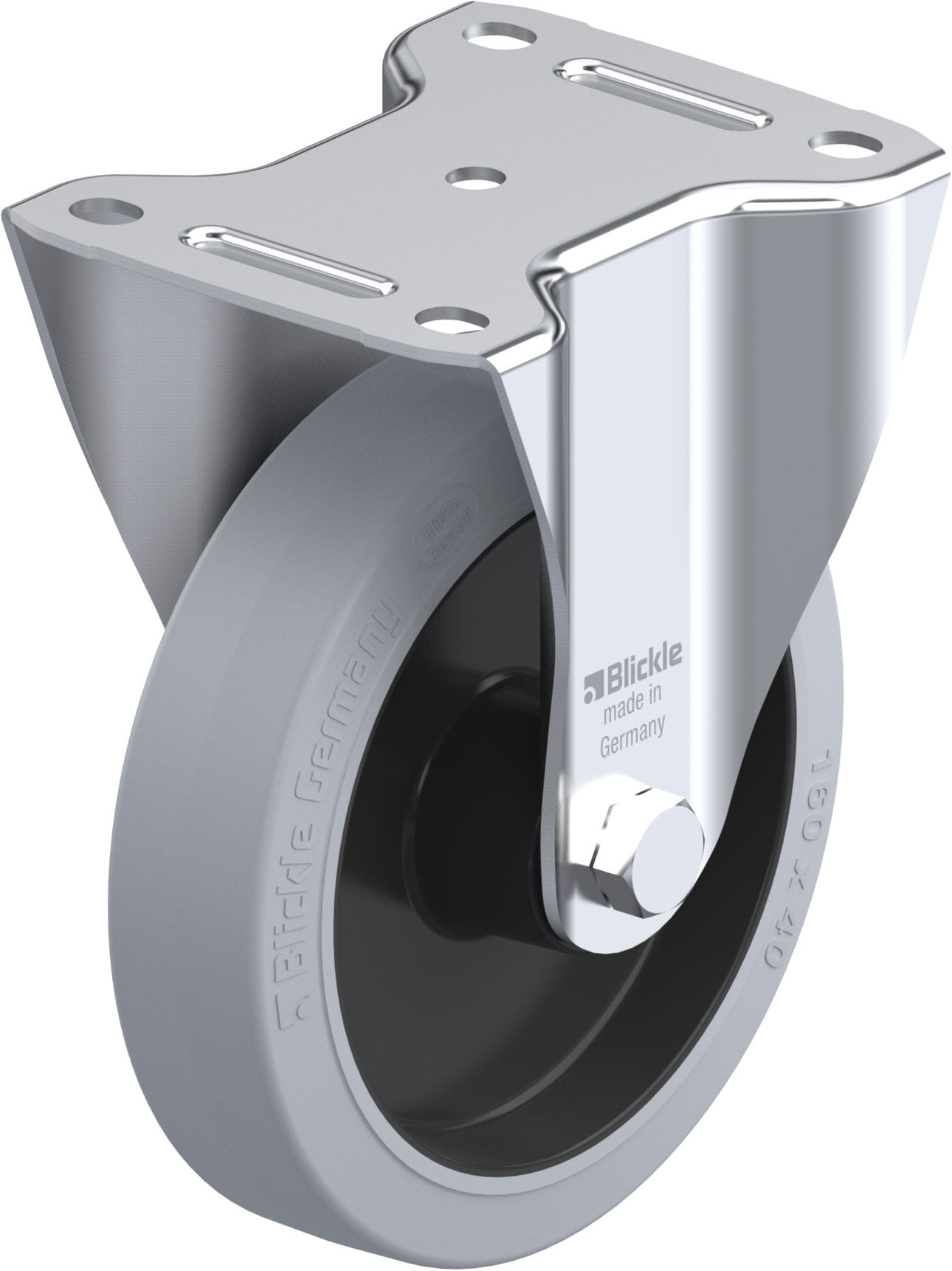 Bockrolle B-POEV 161R-SG, Ø 160 mm, max. 320 kg, hochwertiges Polyamid 6