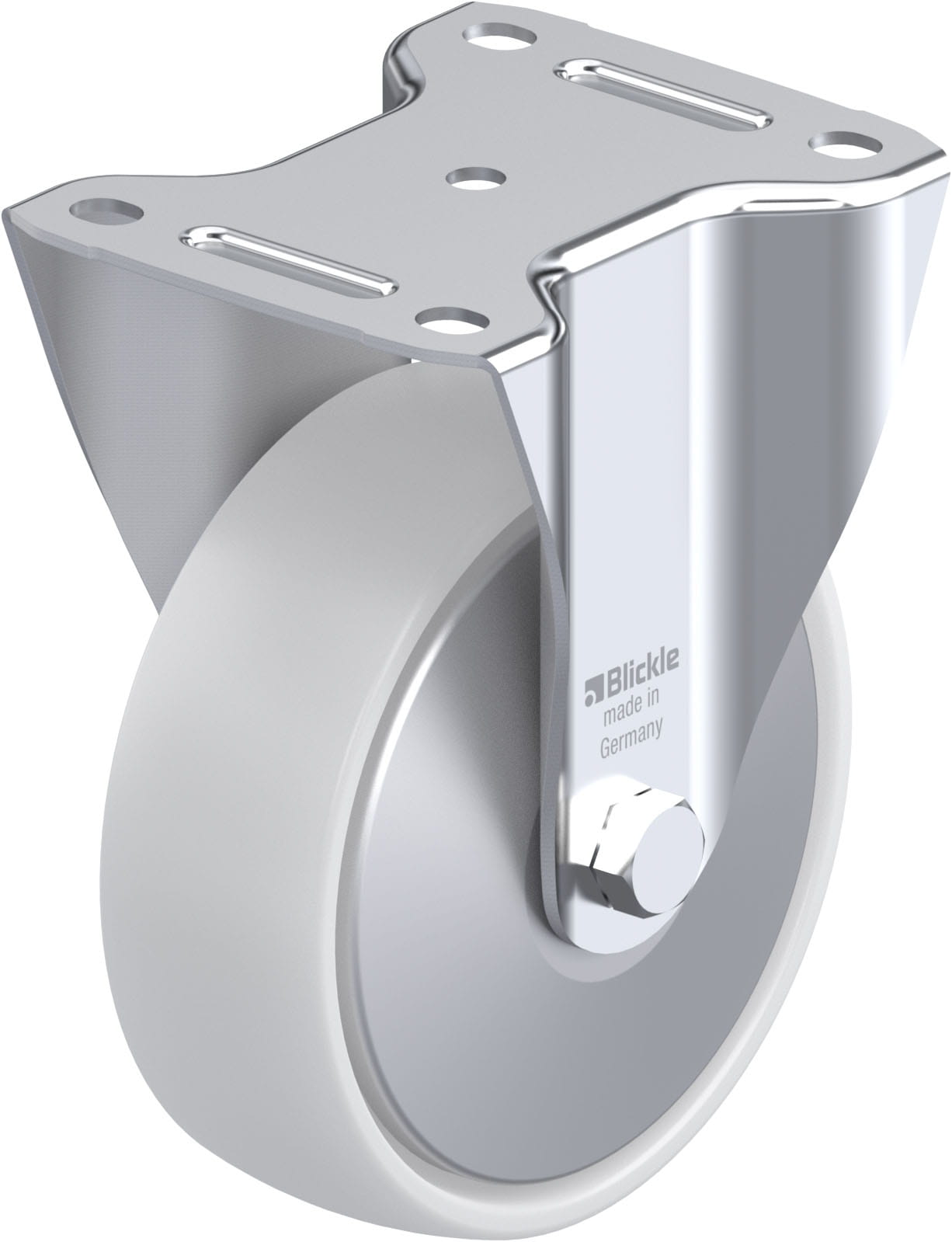 Bockrolle B-PO 150R-FA, Ø 150 mm, max. 400 kg, hochwertiges Polyamid 6