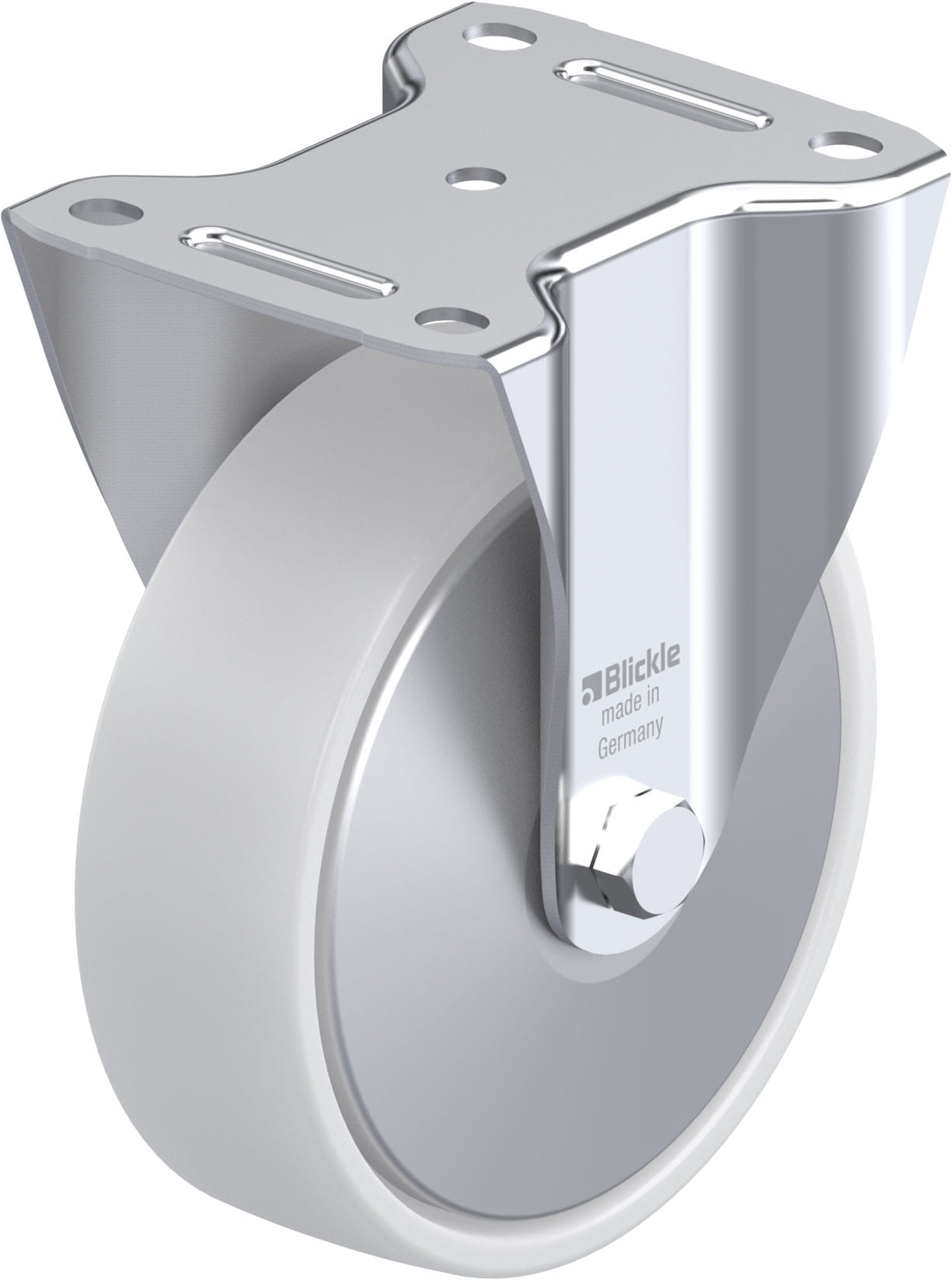 Bockrolle B-PO 160R-FA, Ø 160 mm, max. 400 kg, hochwertiges Polyamid 6