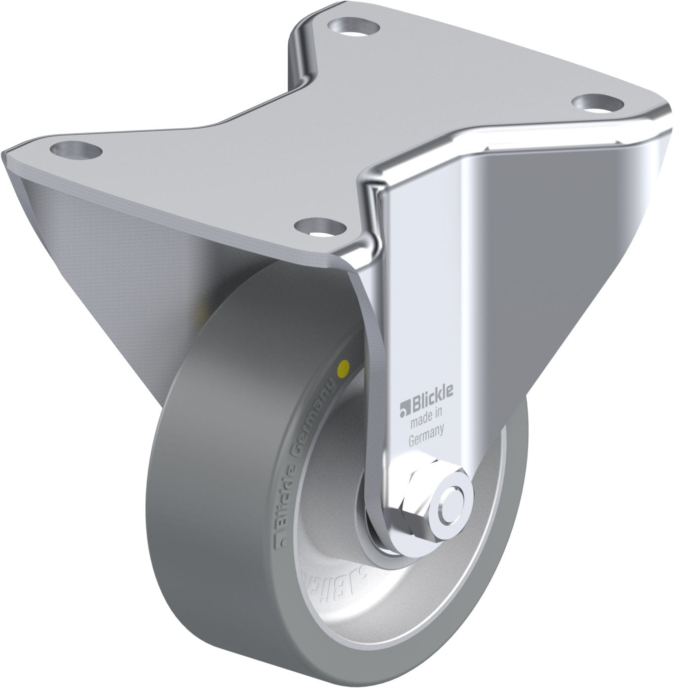 Bockrolle BH-ALTH 100K-3-AS, Ø 100 mm, max. 350 kg, Aluminium-Druckguss