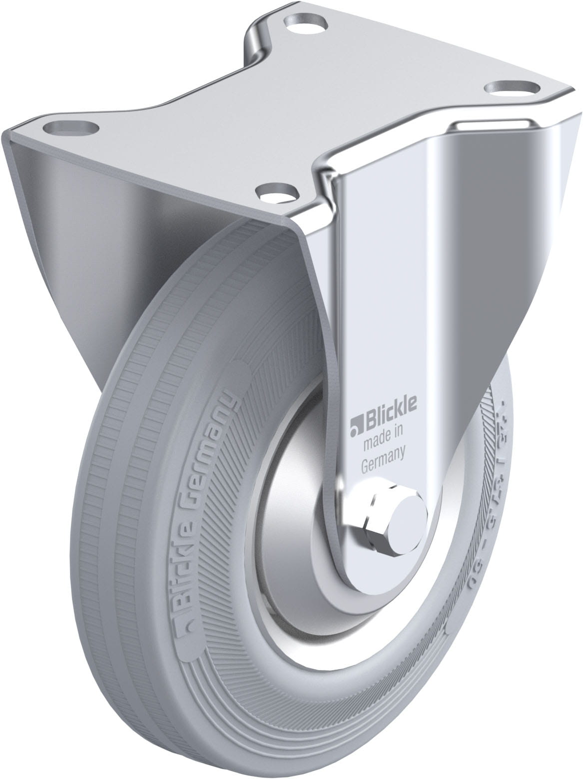 Bockrolle B-V 125R-SG-FA, Ø 125 mm, max. 100 kg, Stahlblech