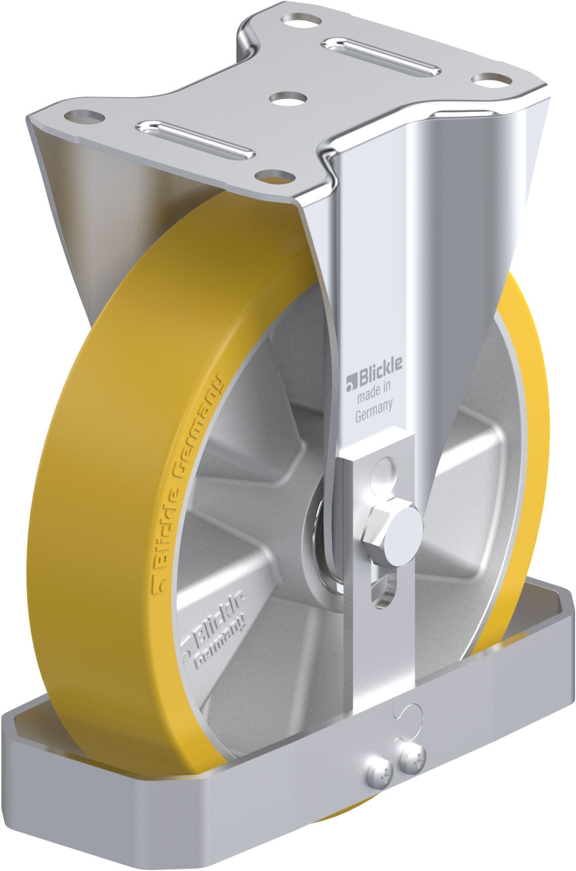 Bockrolle B-ALTH 200K-FS, Ø 200 mm, max. 400 kg, Aluminium-Druckguss