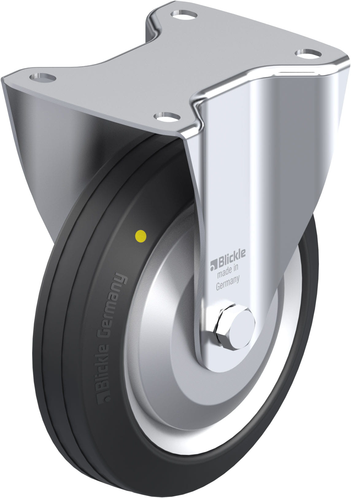 Bockrolle B-V 182R-EL-FA, Ø 180 mm, max. 170 kg, Stahlblech