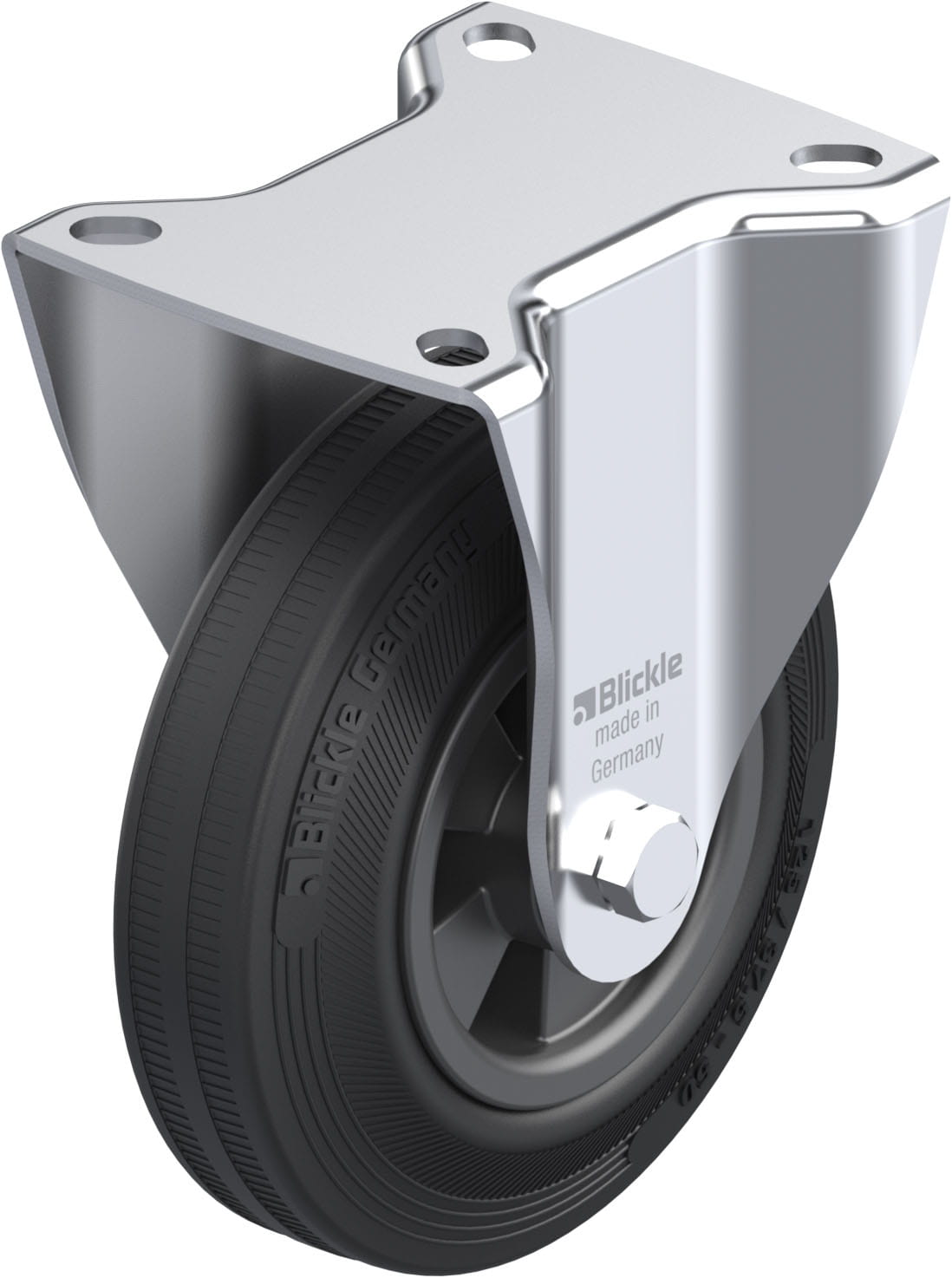 Bockrolle B-VPP 125R, Ø 125 mm, max. 100 kg, hochwertiges Polypropylen