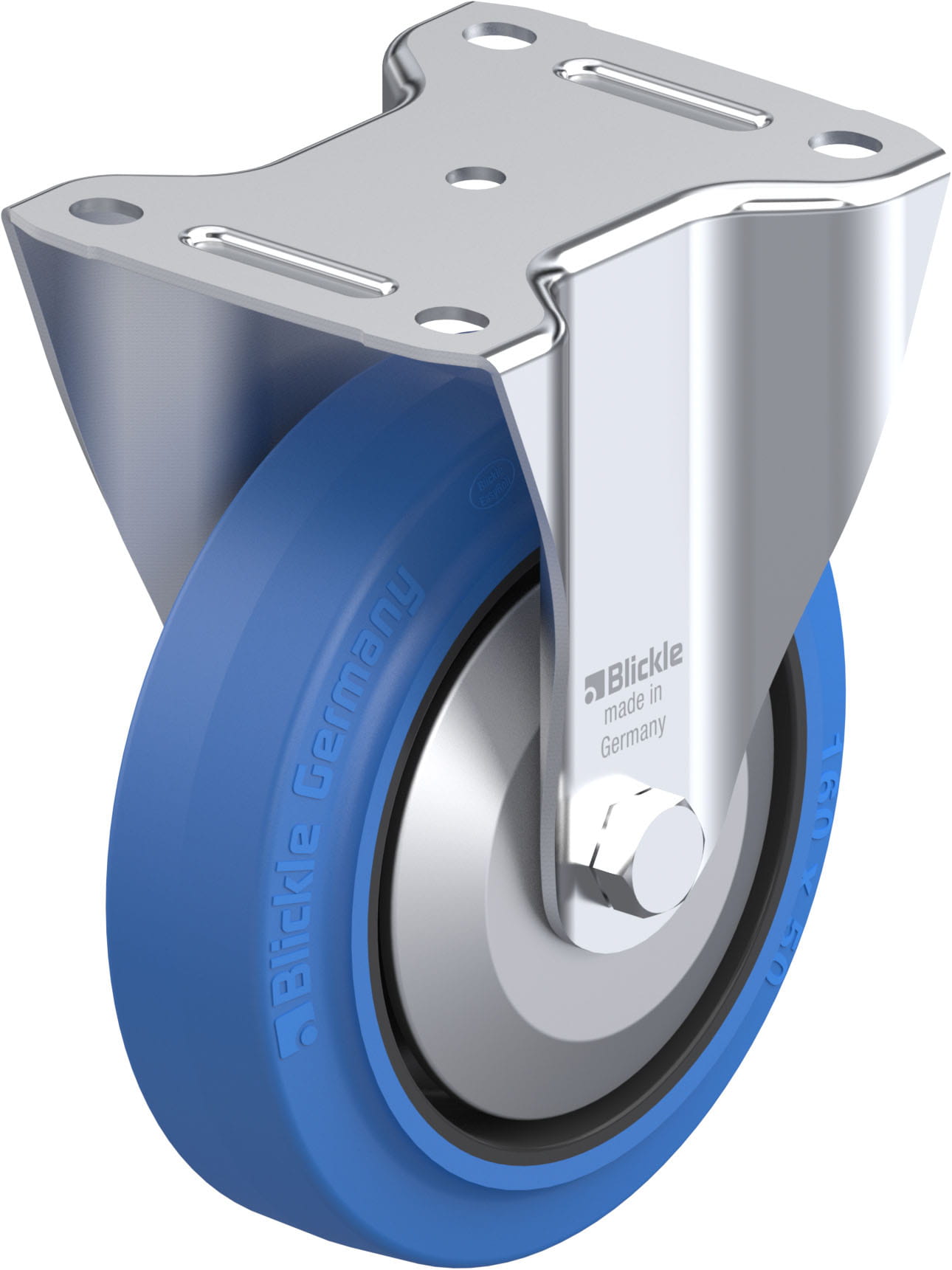 Bockrolle B-POEV 160KAD-SB-FA, Ø 160 mm, max. 400 kg, hochwertiges Polyamid 6