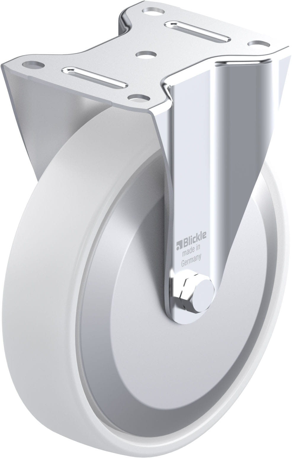 Bockrolle B-PPN 200R-FA, Ø 200 mm, max. 400 kg, hochwertiges Polypropylen