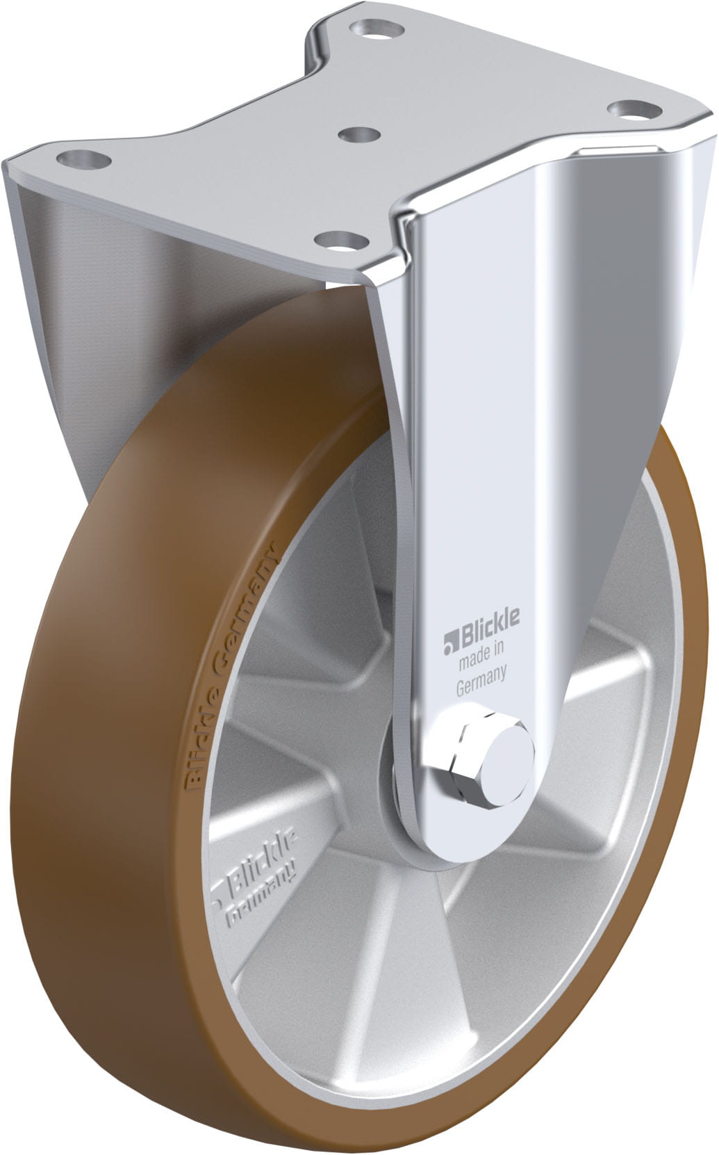 Bockrolle BH-ALB 200K, Ø 200 mm, max. 800 kg, Aluminium-Druckguss