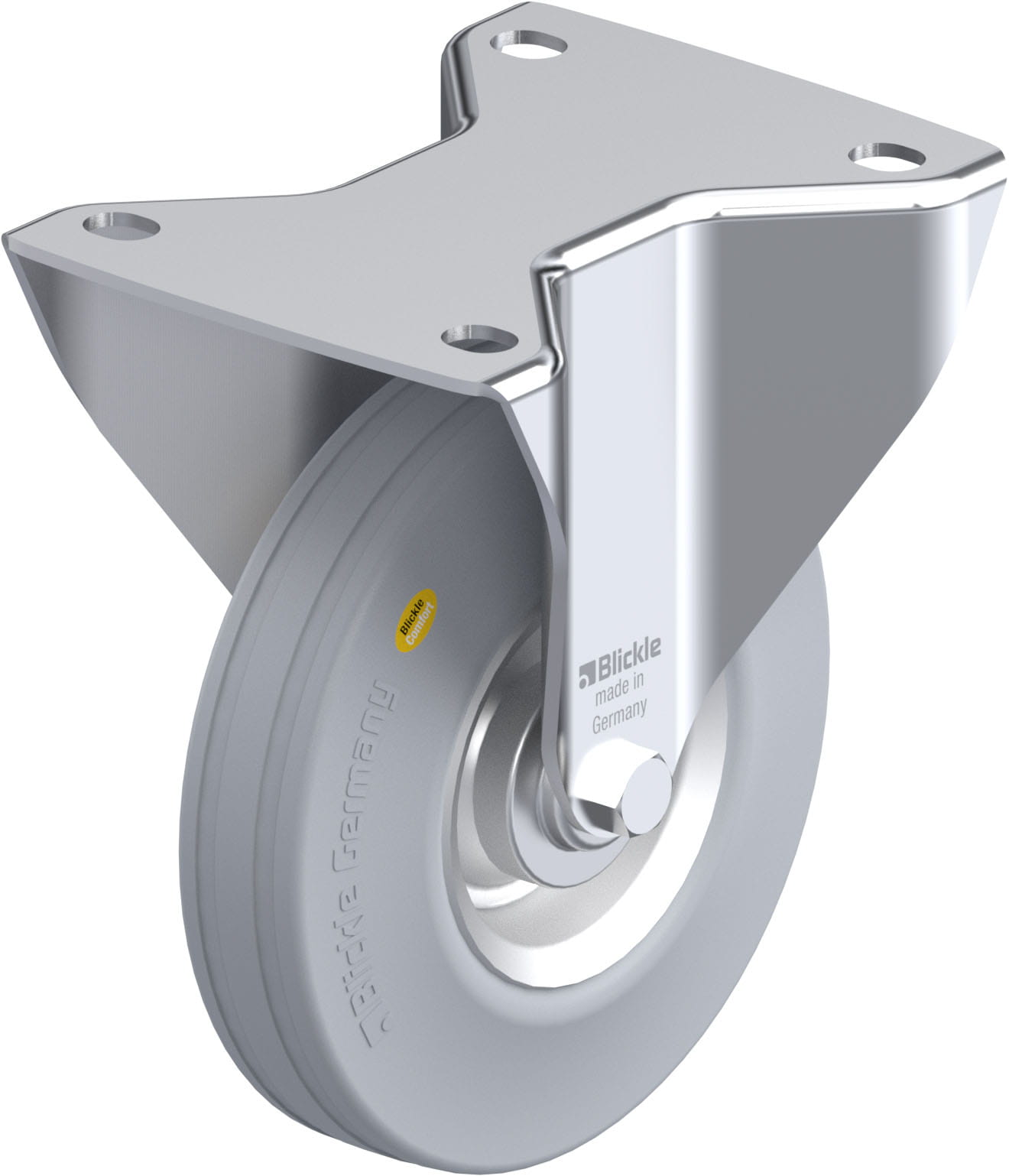 Bockrolle B-RD 140R-VLI, Ø 140 mm, max. 175 kg, Stahlblech