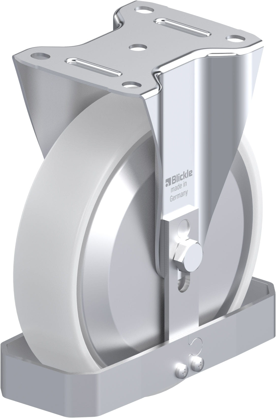 Bockrolle B-PO 200K-FA-FS, Ø 200 mm, max. 400 kg, hochwertiges Polyamid 6