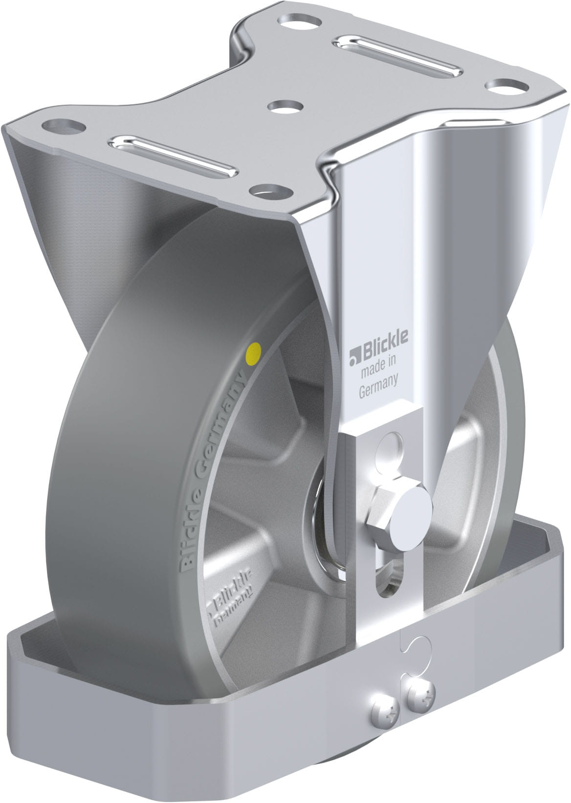 Bockrolle B-ALTH 160K-AS-FS, Ø 160 mm, max. 400 kg, Aluminium-Druckguss