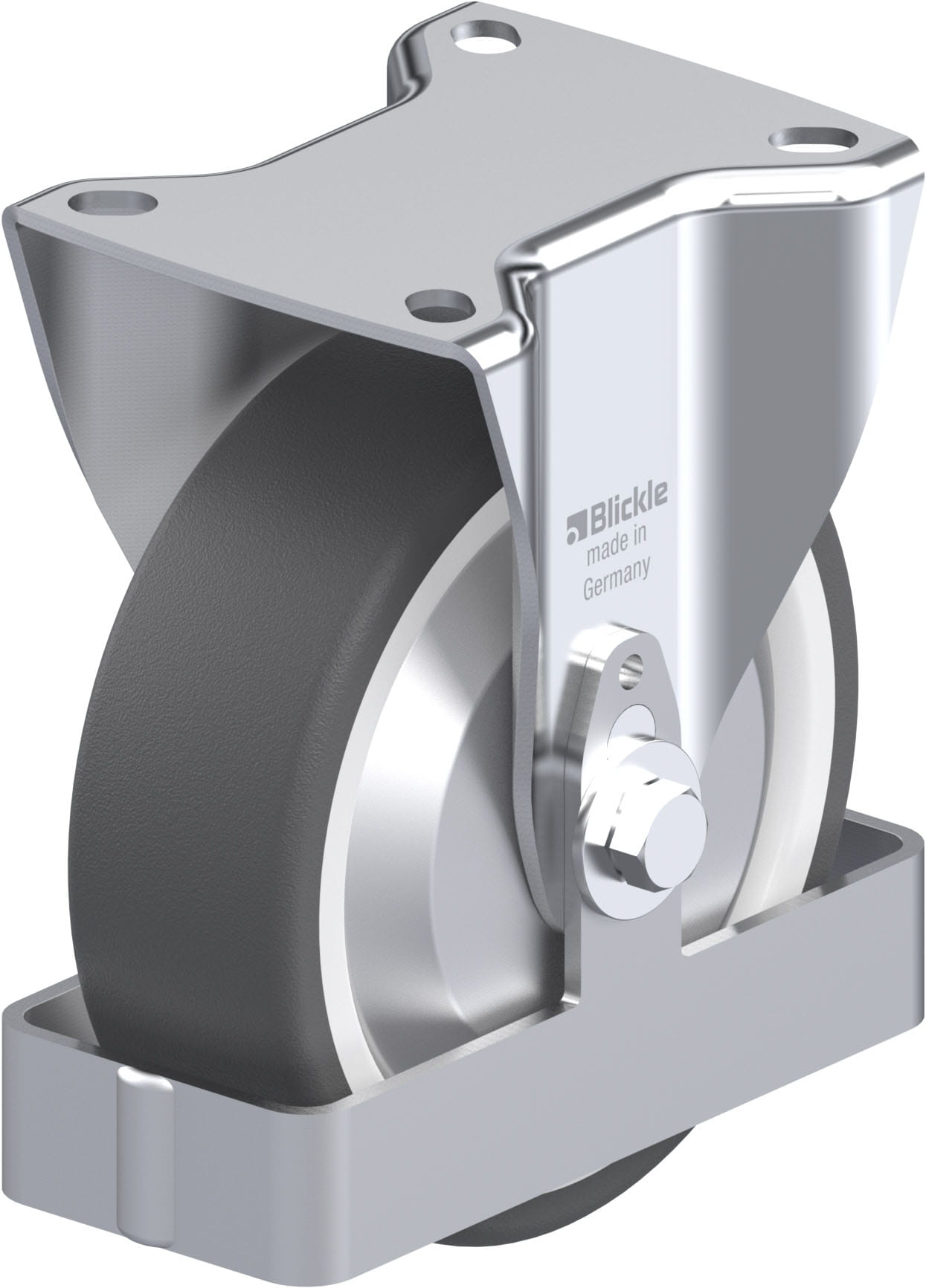 Bockrolle B-POTH 125R-FA-FS, Ø 125 mm, max. 250 kg, hochwertiges Polyamid 6