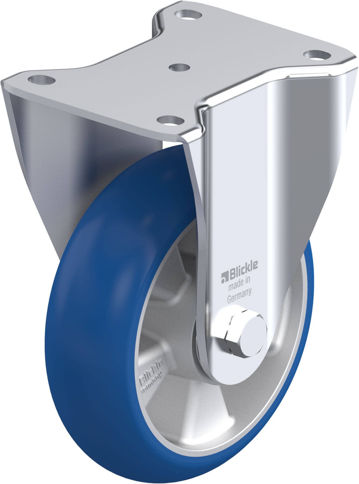 Bockrolle BH-ALBS 160K-CO, Ø 160 mm, max. 580 kg, Aluminium-Druckguss