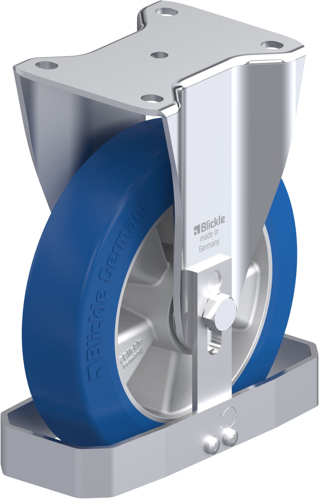 Bockrolle BH-ALBS 200K-FS, Ø 200 mm, max. 750 kg, Aluminium-Druckguss