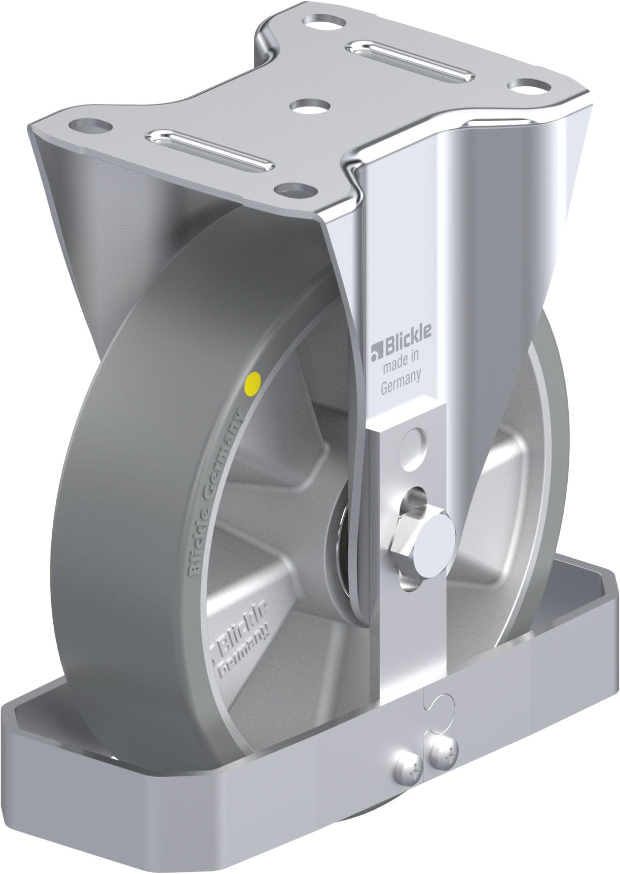 Bockrolle B-ALTH 180K-AS-FS, Ø 180 mm, max. 400 kg, Aluminium-Druckguss