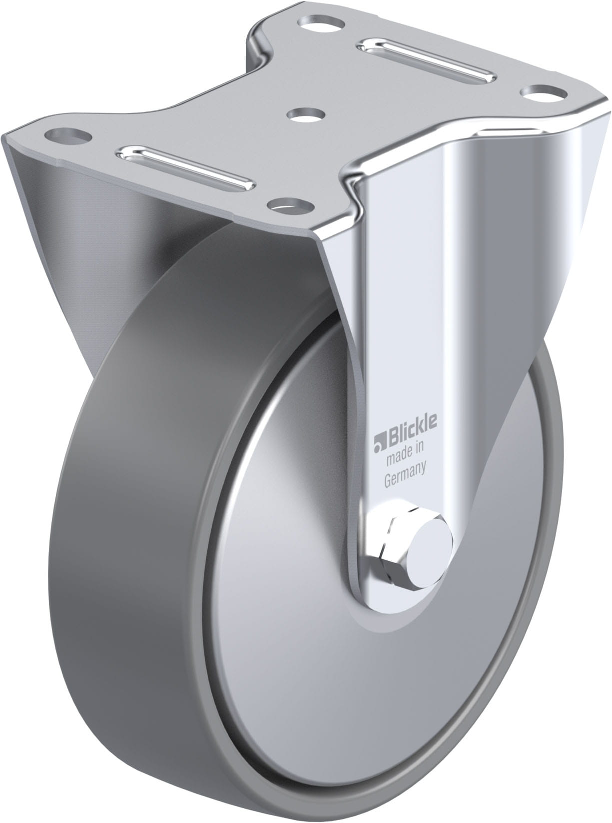 Bockrolle B-PO 160K-ELS-FA, Ø 160 mm, max. 400 kg, hochwertiges Polyamid 6