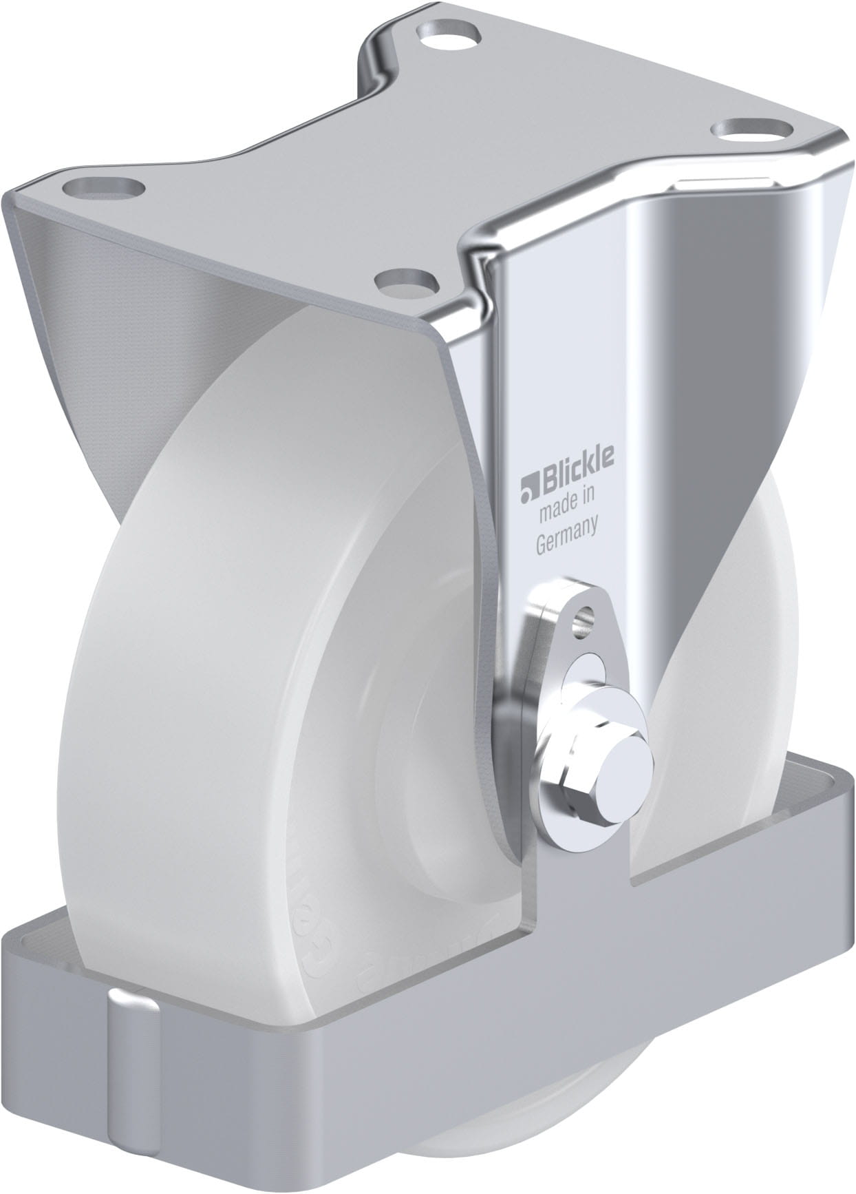 Bockrolle B-PO 125KA-FS, Ø 125 mm, max. 250 kg, hochwertiges Polyamid 6