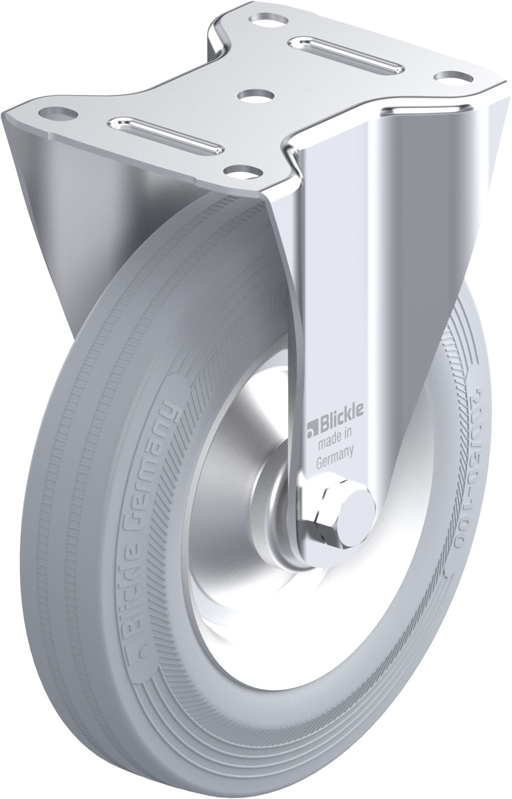 Bockrolle B-V 202R-SG, Ø 200 mm, max. 205 kg, Stahlblech
