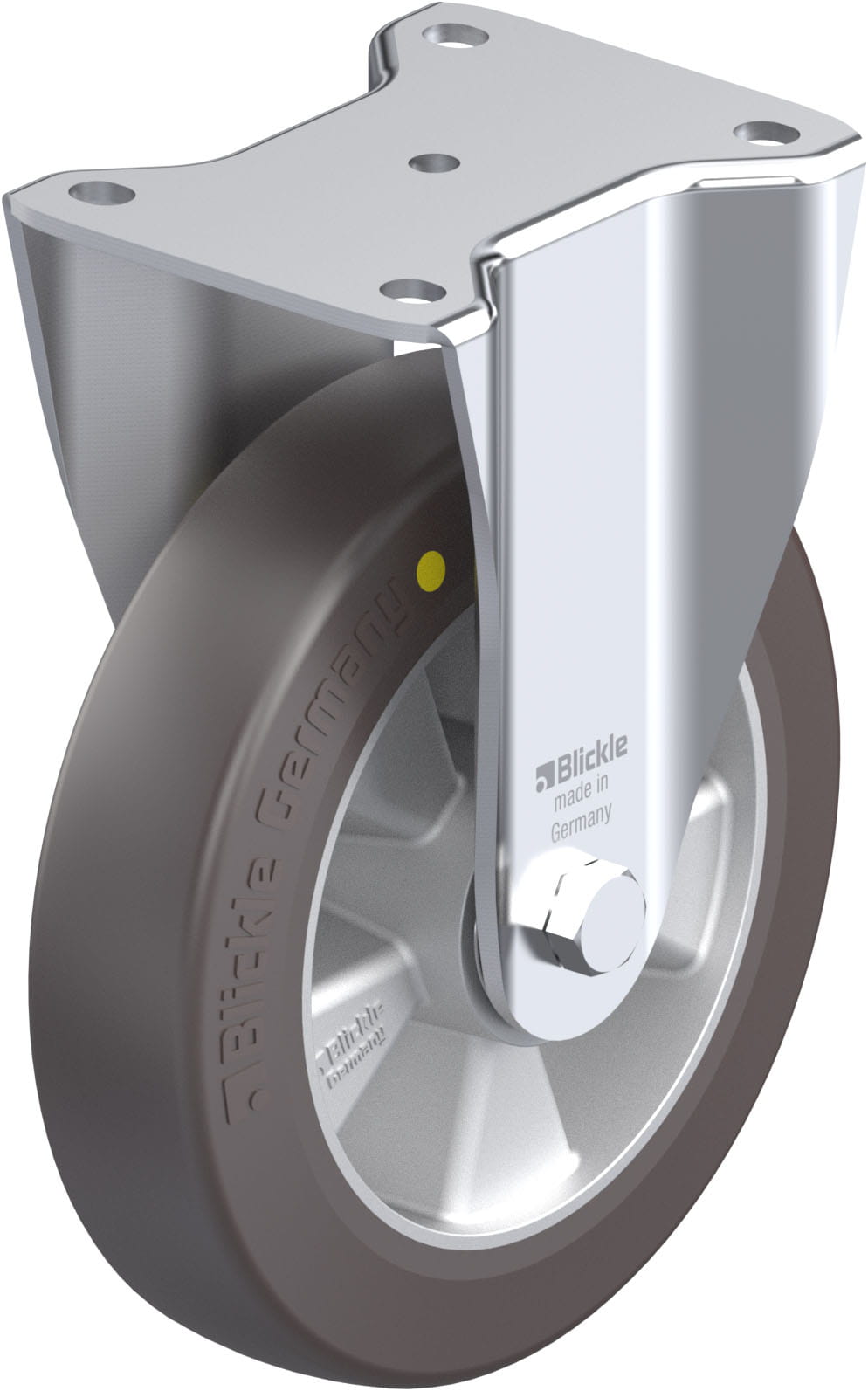 Bockrolle BH-ALST 200K-AS, Ø 200 mm, max. 750 kg, Aluminium-Druckguss