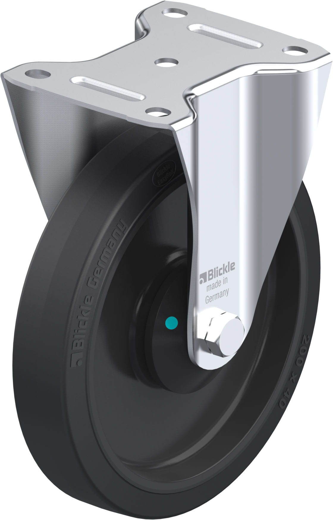 Bockrolle B-POEV 201KAD, Ø 200 mm, max. 400 kg, hochwertiges Polyamid 6