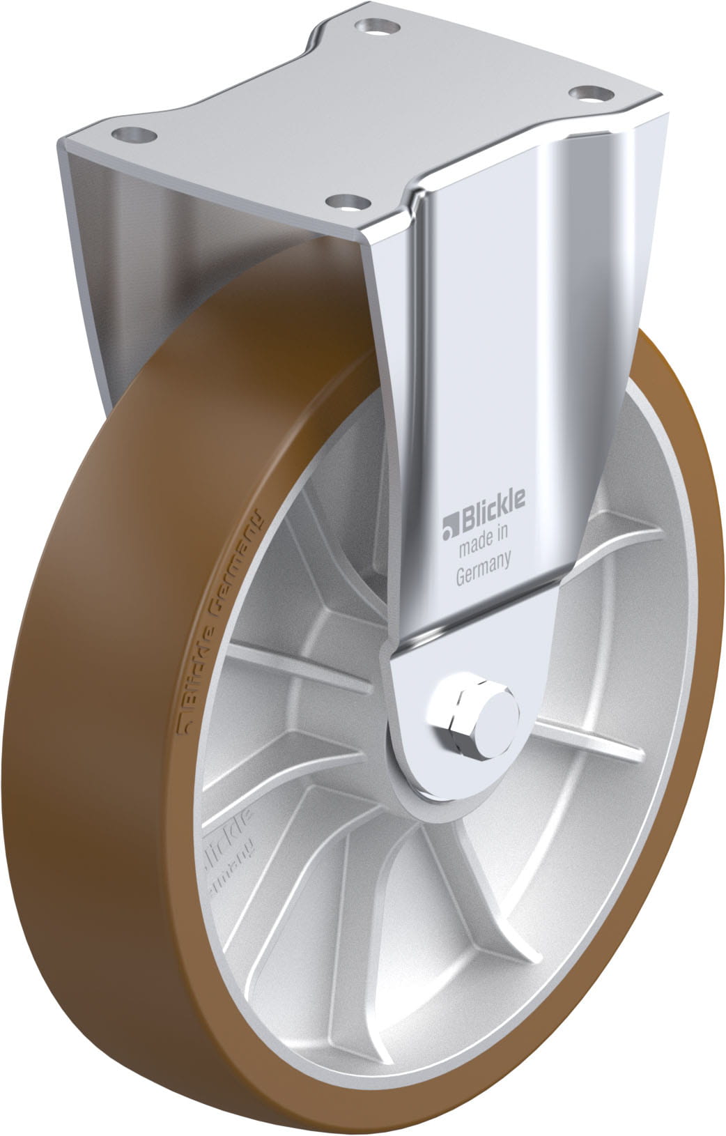 Bockrolle BH-ALB 252K, Ø 250 mm, max. 900 kg, Aluminium-Druckguss