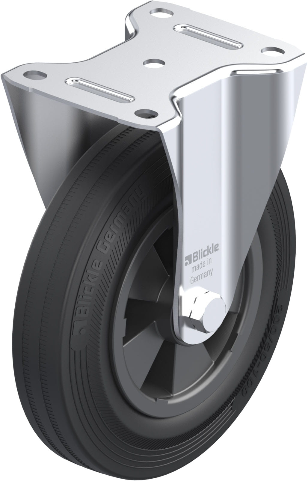 Bockrolle B-VPP 200R, Ø 200 mm, max. 205 kg, hochwertiges Polypropylen