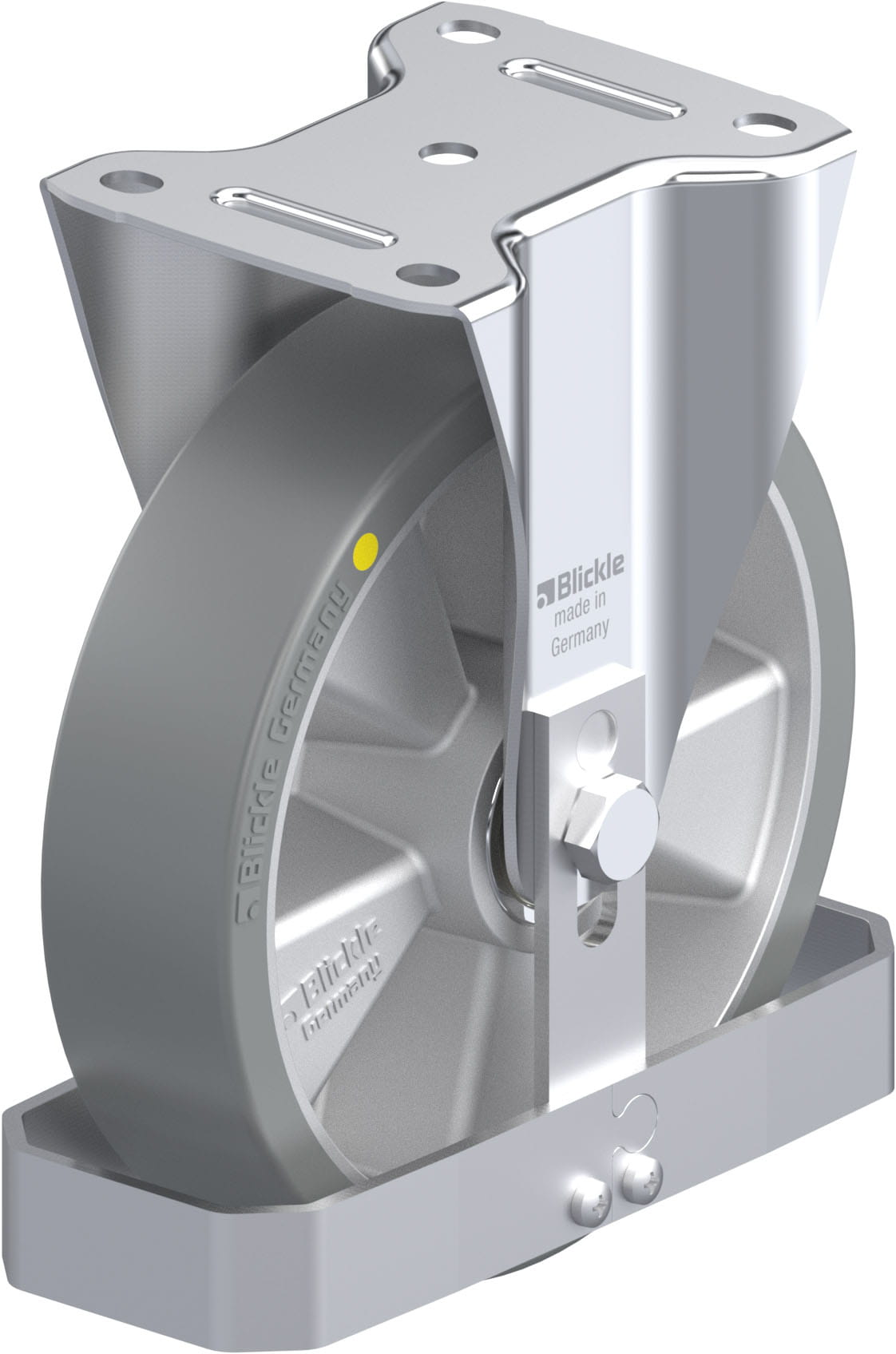 Bockrolle B-ALTH 200K-AS-FS, Ø 200 mm, max. 400 kg, Aluminium-Druckguss