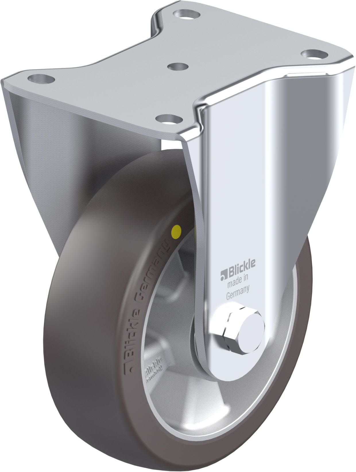 Bockrolle BH-ALST 150K-AS, Ø 150 mm, max. 500 kg, Aluminium-Druckguss