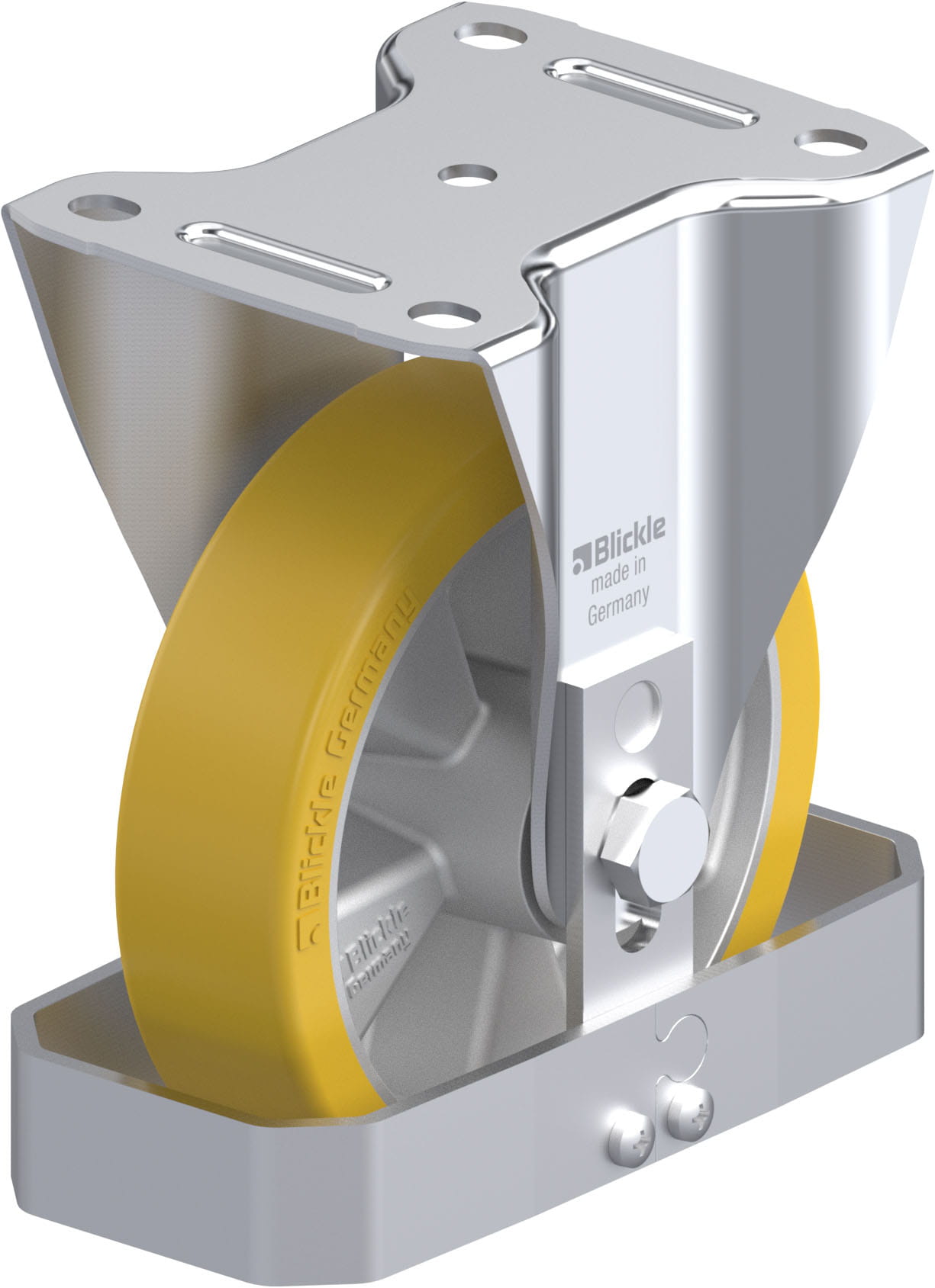 Bockrolle B-ALTH 151K-FS, Ø 150 mm, max. 400 kg, Aluminium-Druckguss